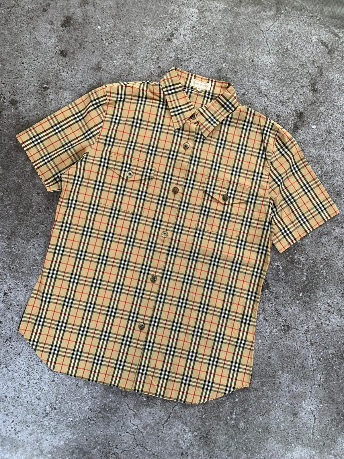 Burberry Vintage Burberrys Nova Check Button Shirt Size S / US 4 / IT 40 - 2 Thumbnail