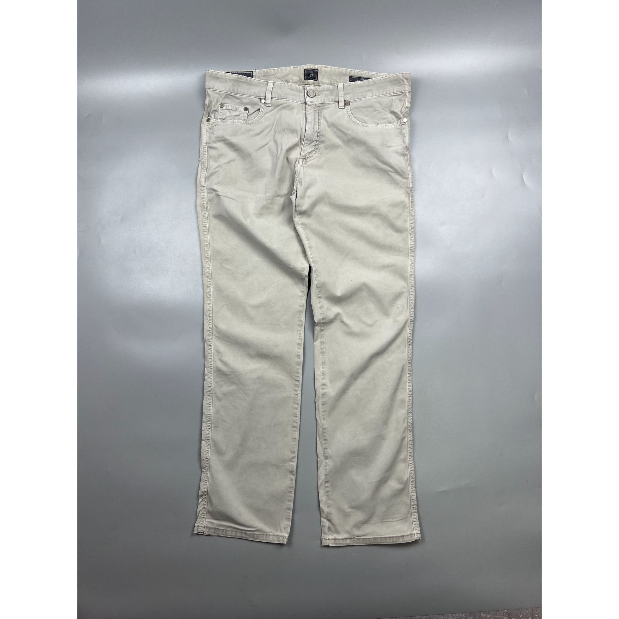 Z Zegna ZZegna Beige Cotton Pants (Y0948) Size US 35 - 1 Thumbnail