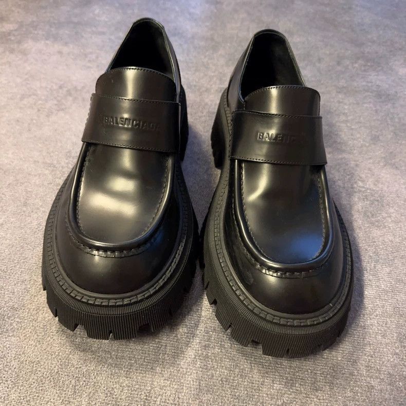 Balenciaga Balenciaga Black Logo SlipOn Derby Shoes-2505 Size US 10 / EU 43 - 2 Thumbnail
