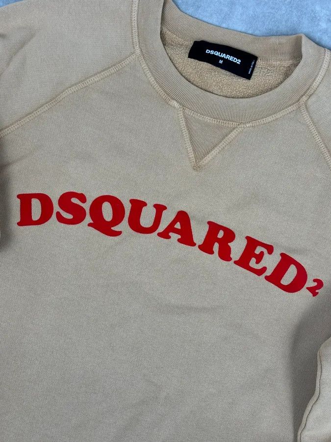 Dsquared2 AW2018 Dsquared2 Beige Red Writing Crewneck Sweater Size US M / EU 48-50 / 2 - 7 Thumbnail
