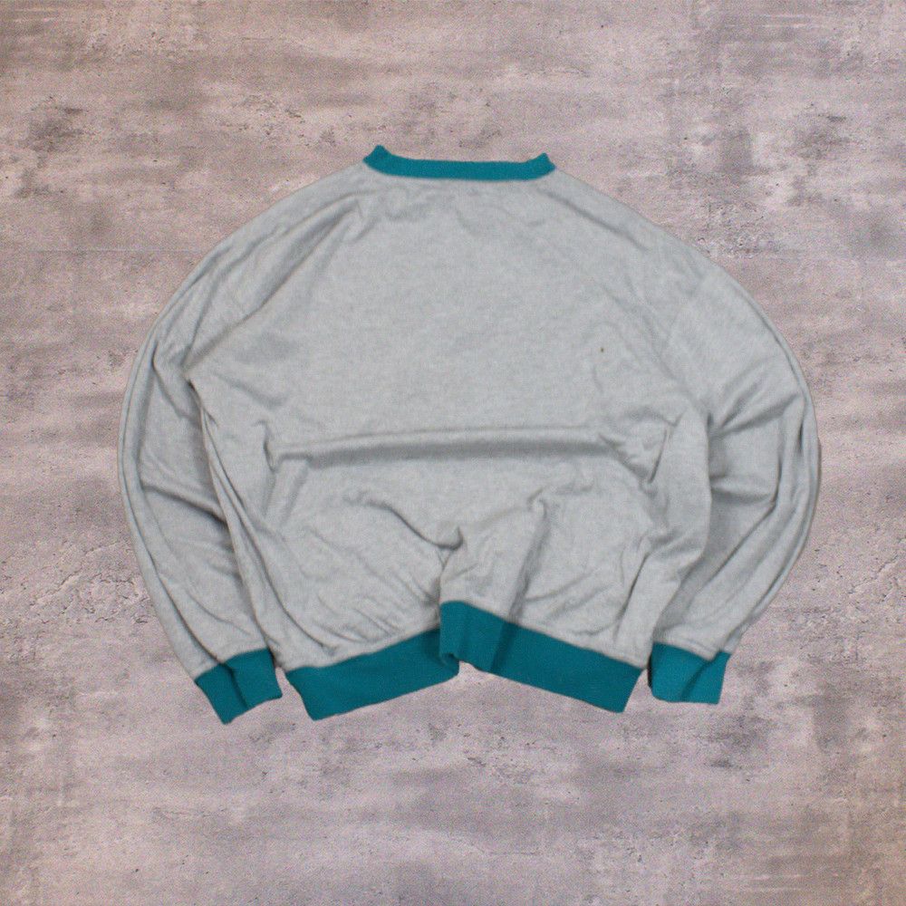 NFL 90's Miami Dolphin Double Sided Grey Teal Crewneck Sweater Size US XL / EU 56 / 4 - 2 Thumbnail