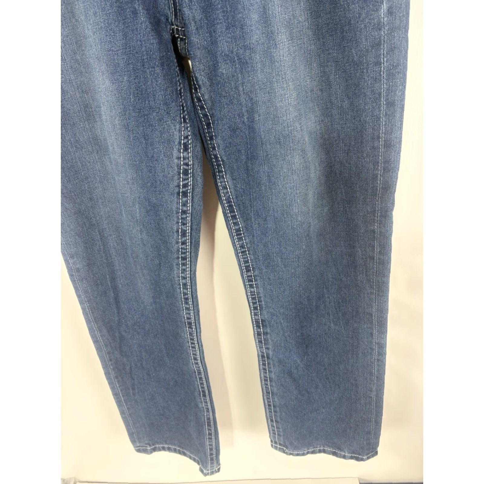 Vintage Indigo People Jeans Men’s Size 34x32 Denim 5-Pocket Straight Mid Rise Button Zip Regular Size US 34 / EU 50 - 4 Thumbnail
