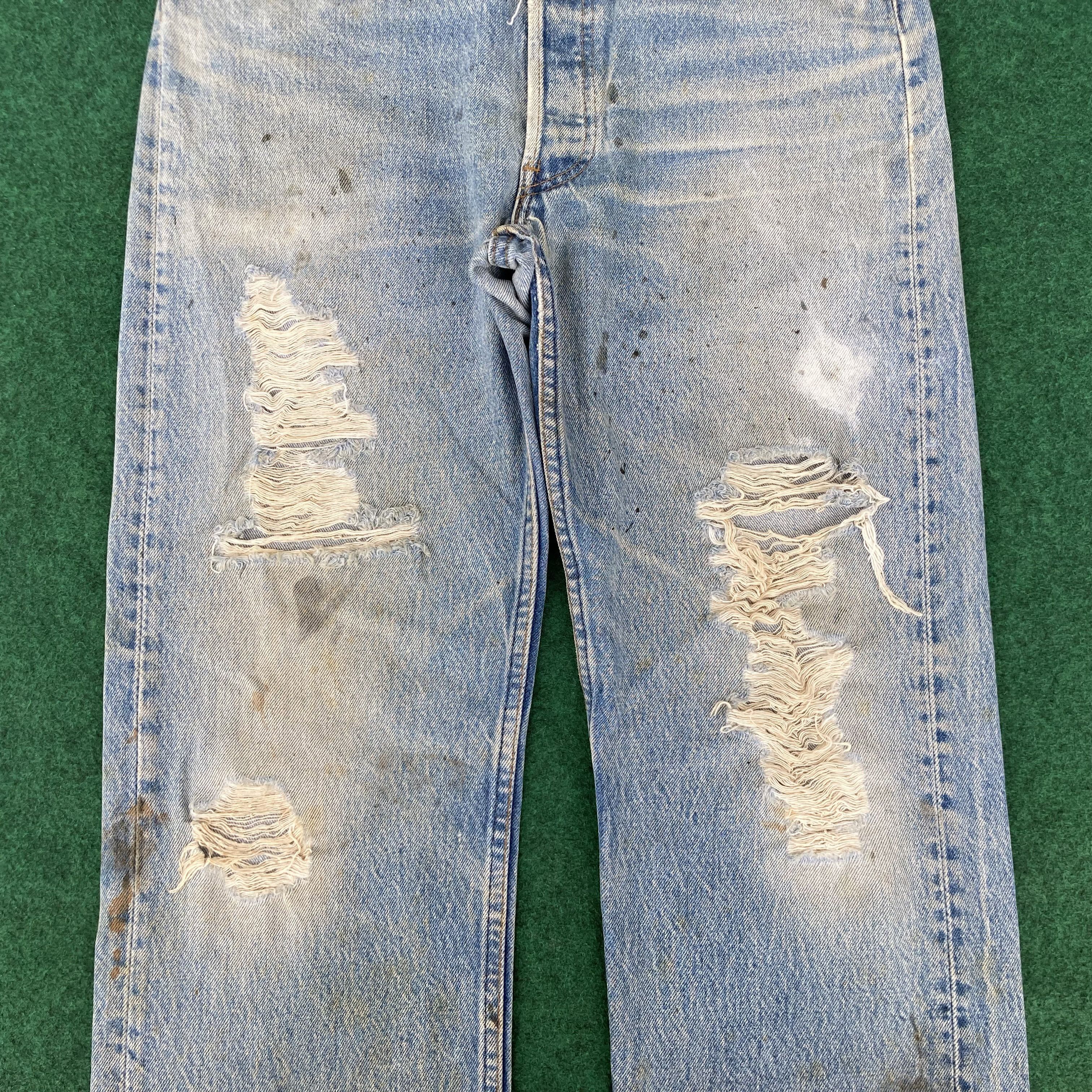 Levi's 31x29 Vintage Levis 501xx Button Fly Blue Denim Jeans Size US 31 - 7 Thumbnail