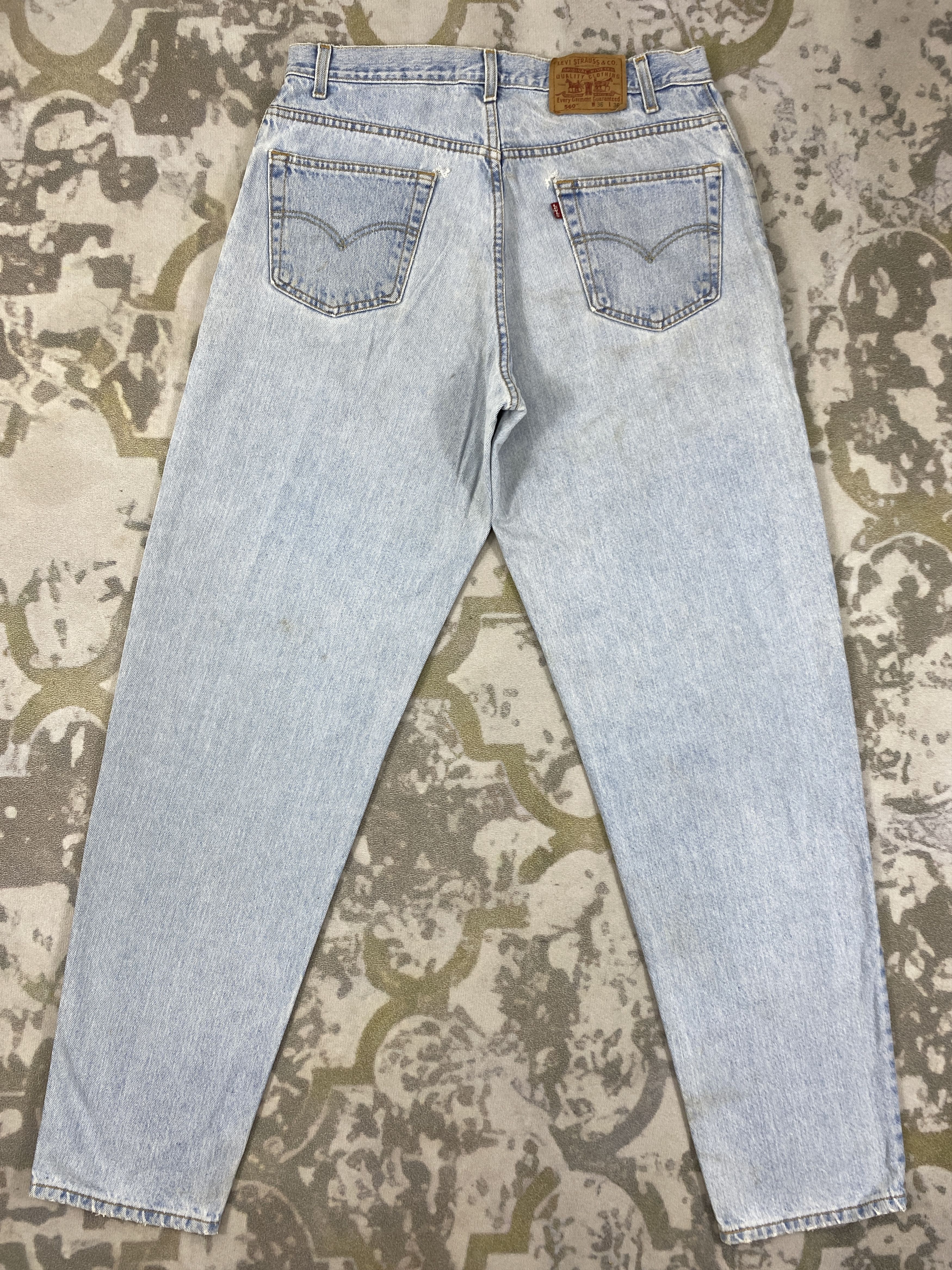 Levi's Light Blue Wash Vintage Levi's 560 35x37 Denim -JN1948 Size US 35 - 2 Thumbnail