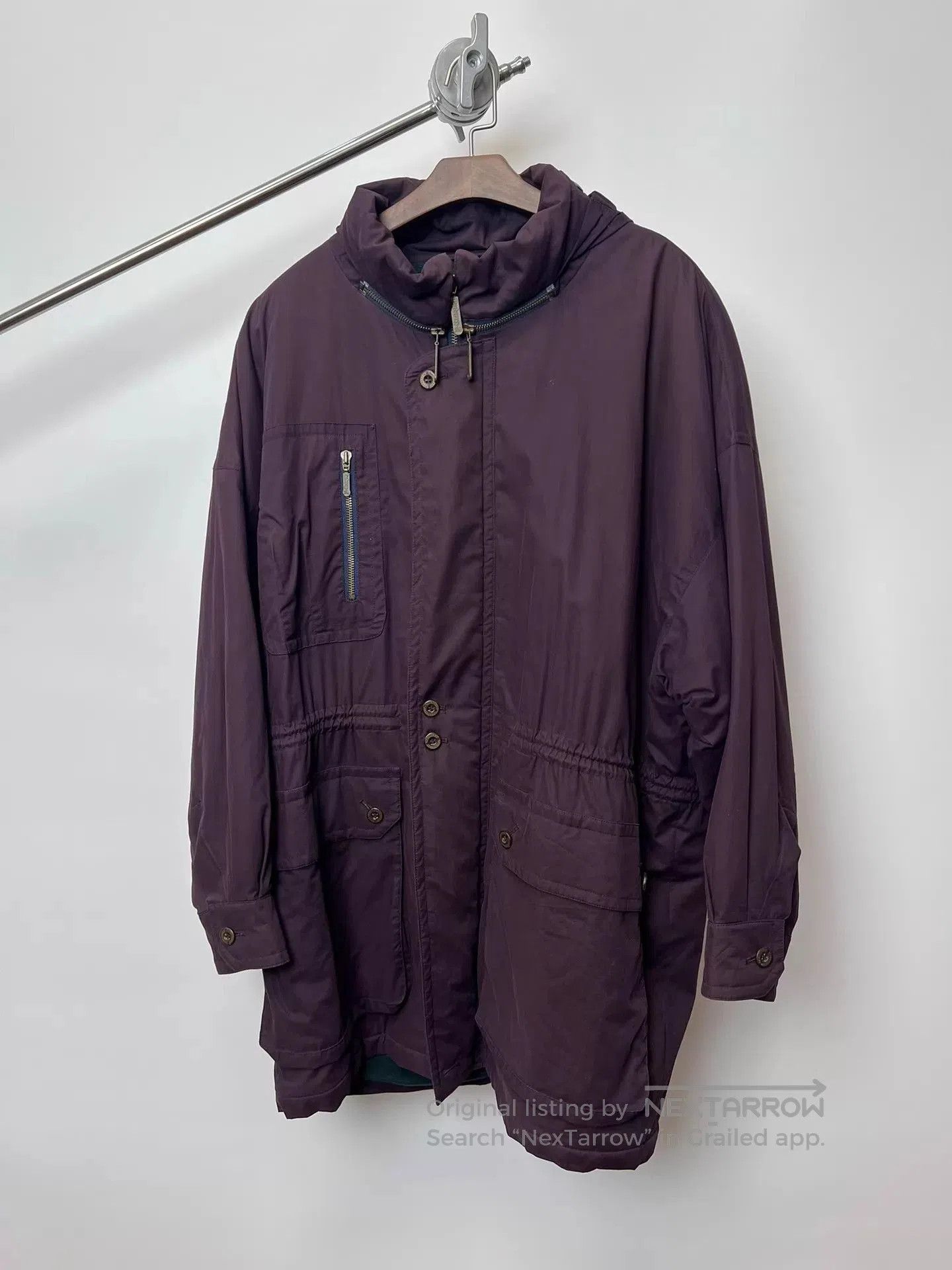 Burberry Purple XL Hooded Utility Jacket. Size US XL / EU 56 / 4 - 3 Thumbnail