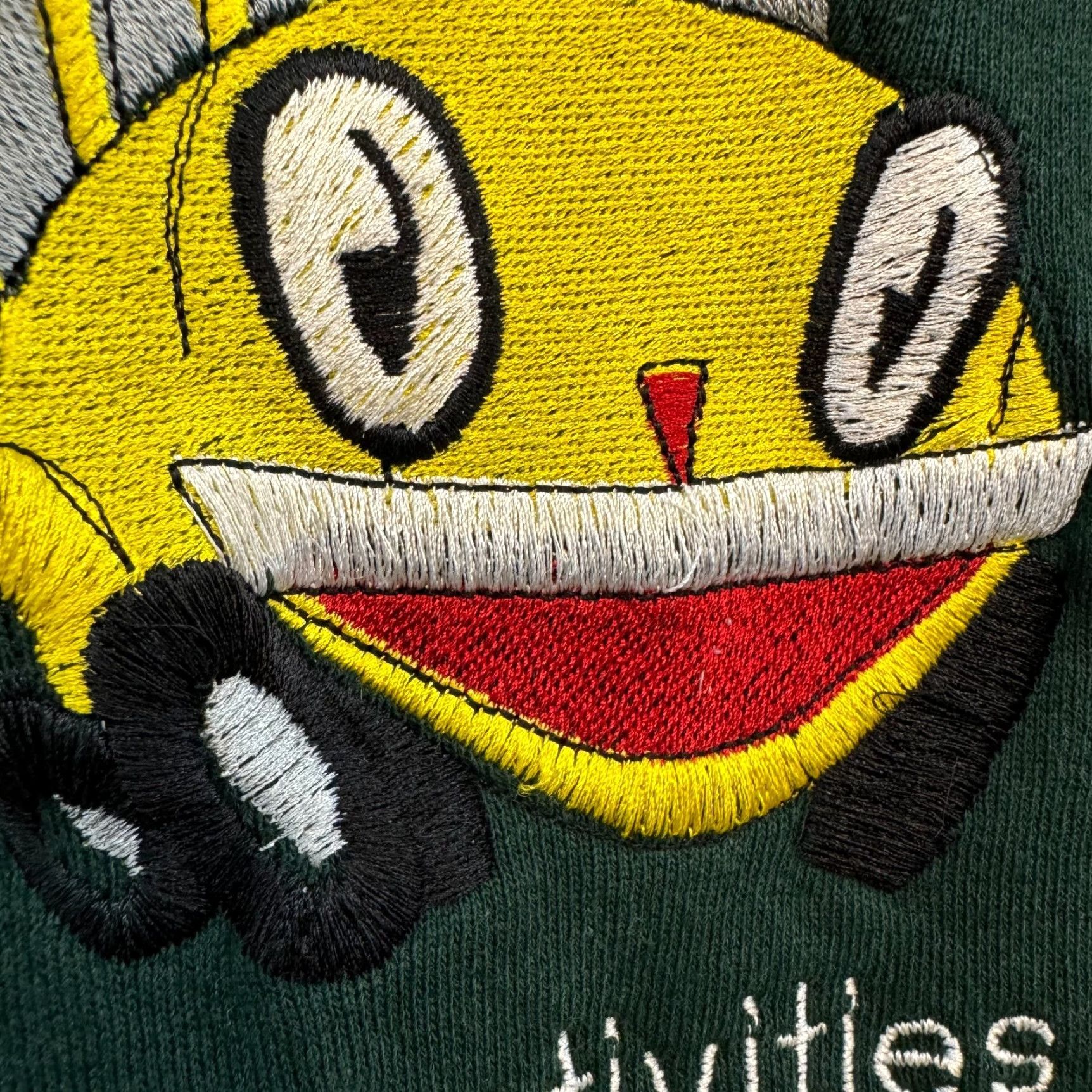 Fruit Of The Loom VINTAGE Fruit of the Loom Sweatshirt XL Hunter WVWC Campus Activities Board Bus Green 1990s Mens Size US XL / EU 56 / 4 - 5 Thumbnail