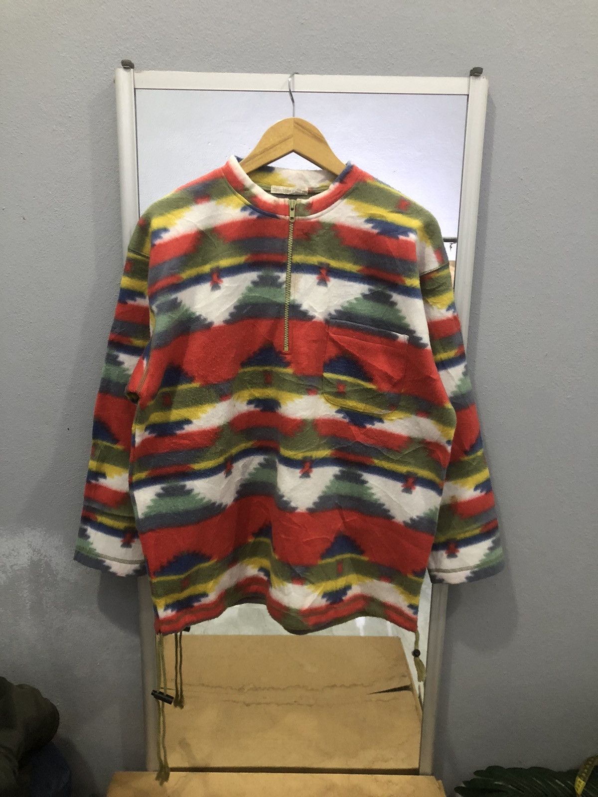 Japanese Brand × Vintage Sante reins navajo fleece sweatshirt Size US XL / EU 56 / 4 - 1 Thumbnail