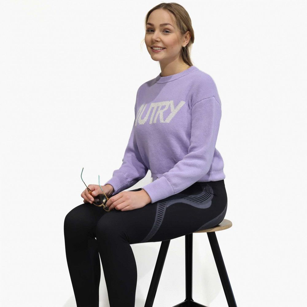 AUTRY o1y0725 Crewneck Sweater in Lilac Size S / US 4 / IT 40 - 5 Thumbnail