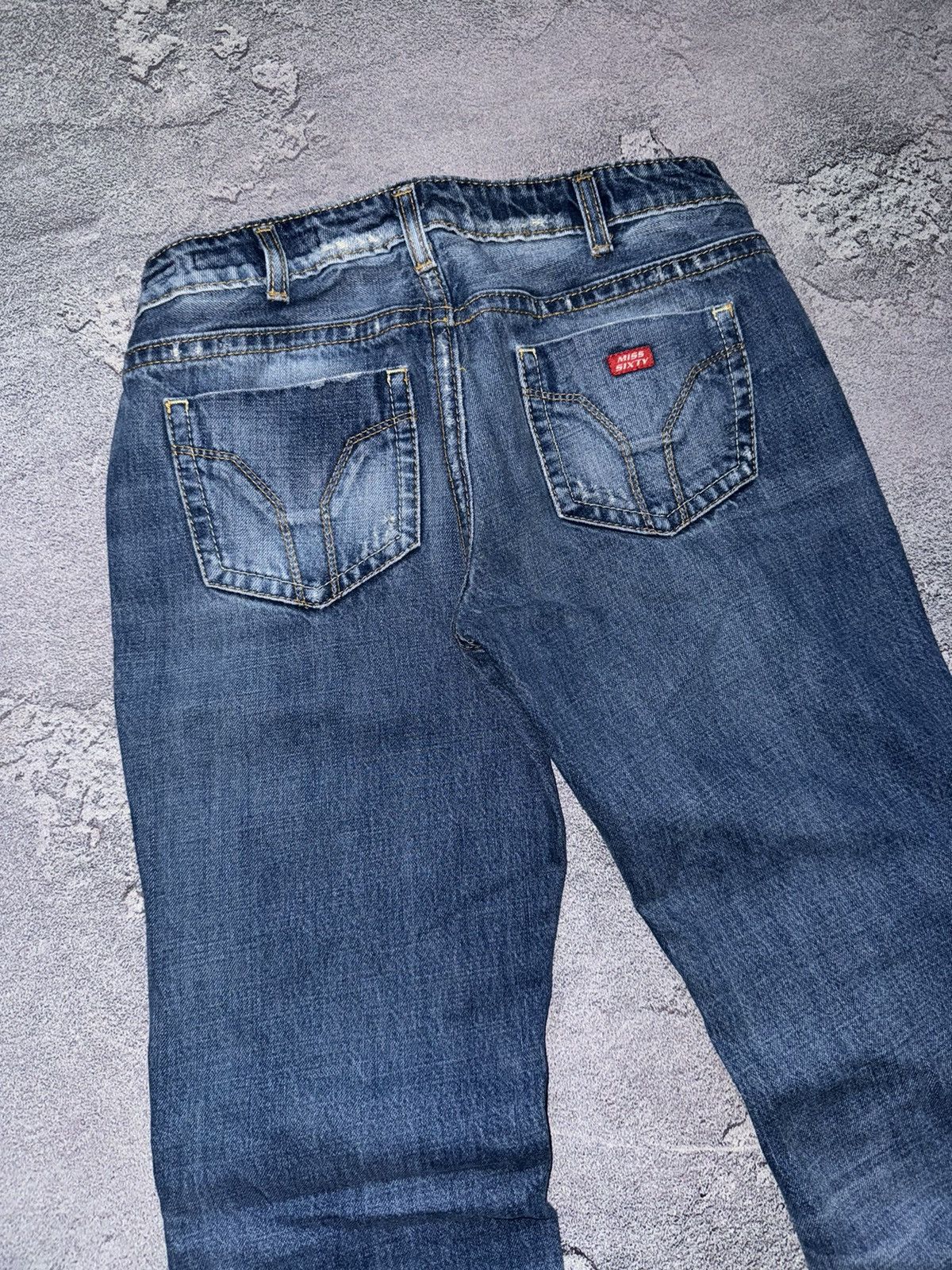 Miss Sixty × Vintage Miss sixty 29 Mary J Wmns Jean pant trouser chino distressed Size 29" - 4 Thumbnail
