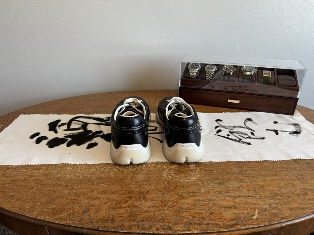 Prada Prada Re-Edition Black Leather Low-Top Sneakers SS2001 Size US 10.5 / EU 43-44 - 3 Thumbnail