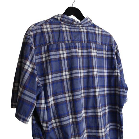 Wrangler Wrangler Men’s Blue Plaid Short-Sleeve Button-Down Shirt Size US XXL / EU 58 / 5 - 4 Thumbnail