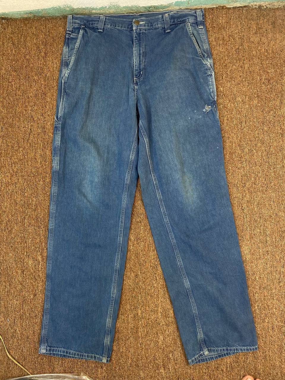 Carhartt carhartt carpenter baggy denim distressed Size US 36 / EU 52 - 7 Thumbnail