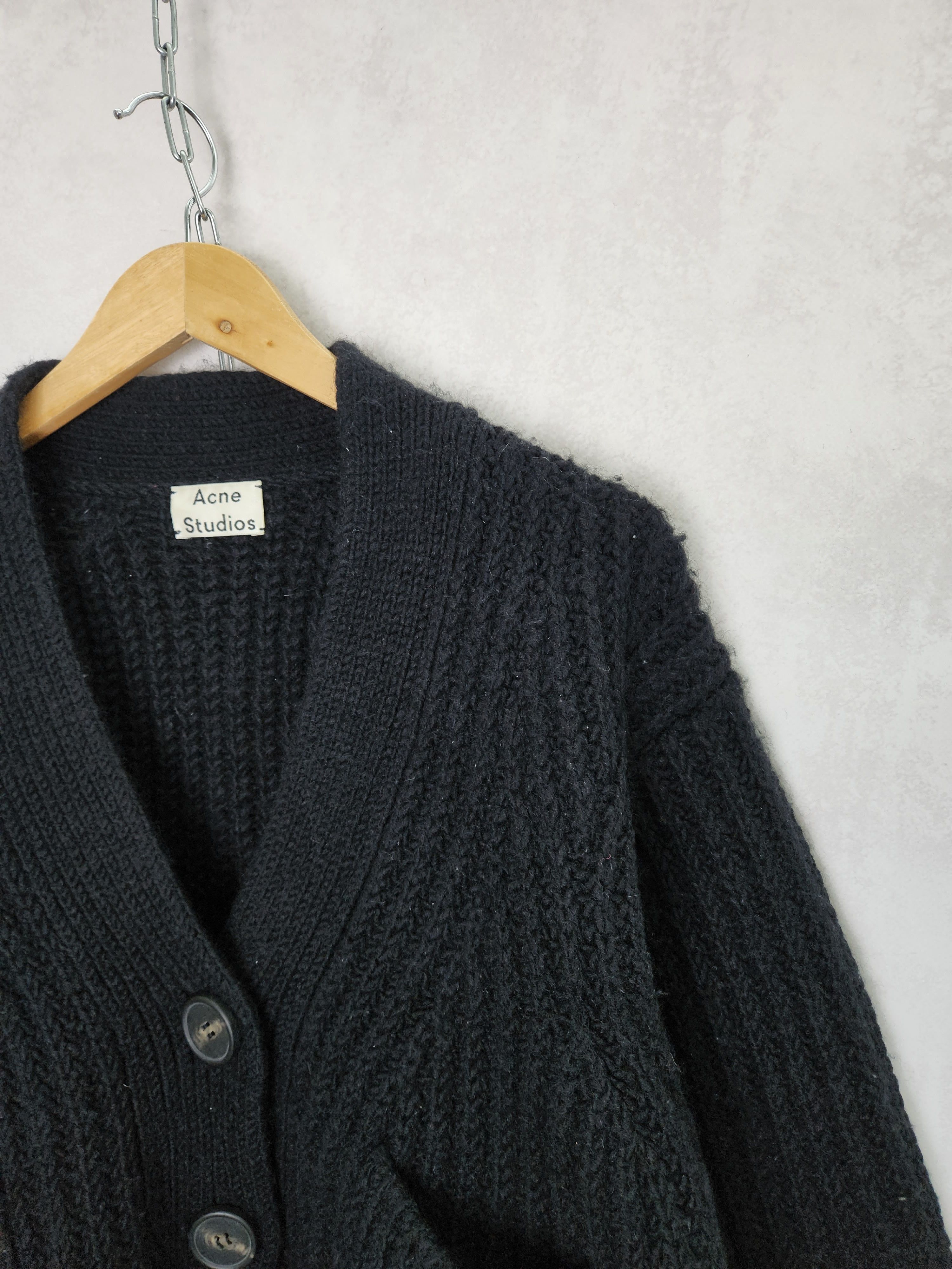 Acne Studios Acne Studios Hadlee Chunky heavy blak cardigan sweater Size XS / US 0-2 / IT 36-38 - 6 Thumbnail