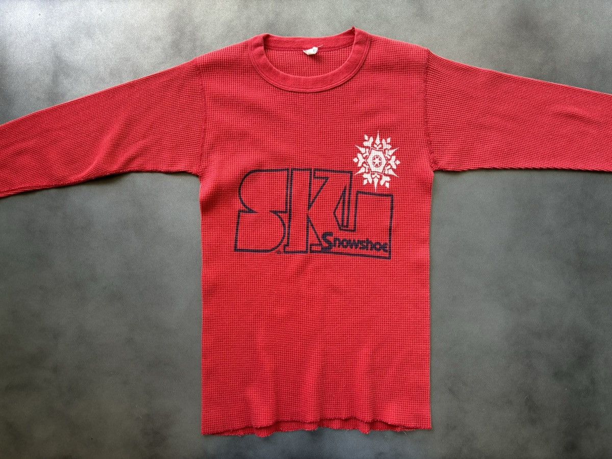 Fruit Of The Loom × Vintage 1980s Fruit of the Loom Thermal L/S Vintage Ski Layer Waffle Size US S / EU 44-46 / 1 - 13 Thumbnail