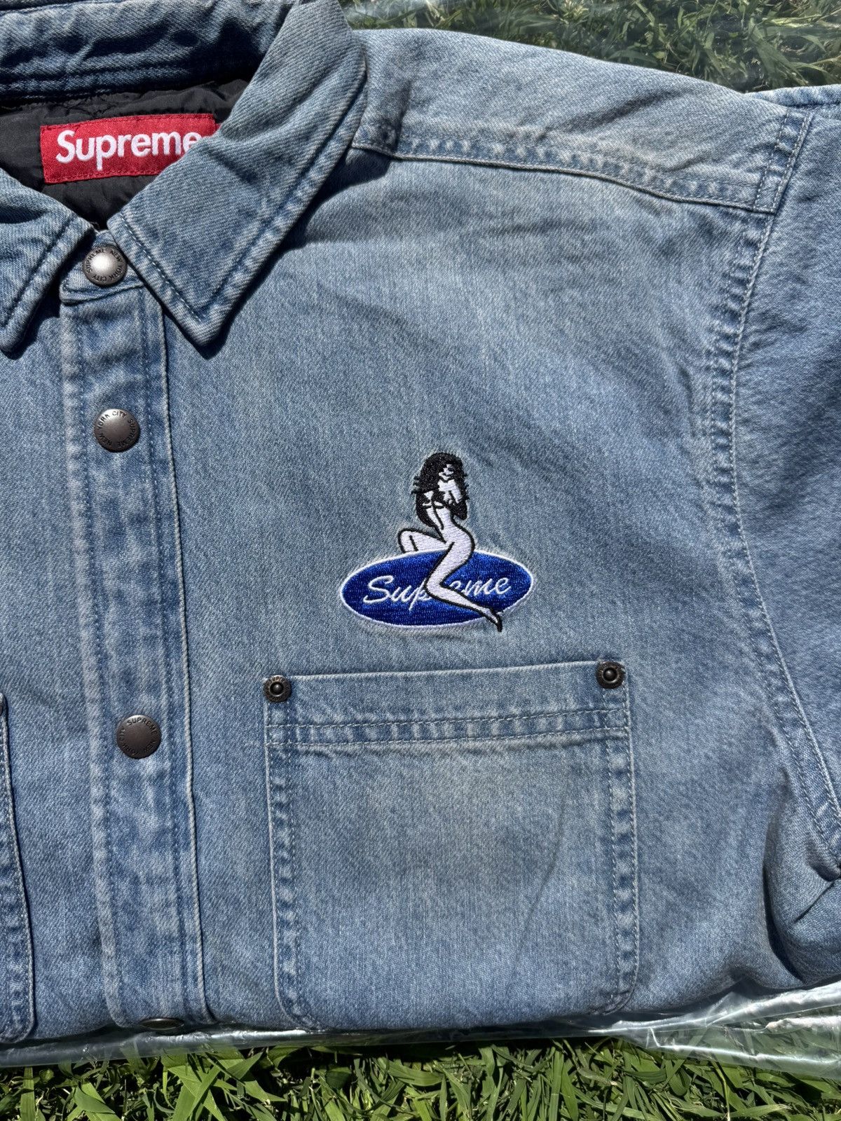 Supreme Supreme Quilted Lined Denim Snap Shirt Size US S / EU 44-46 / 1 - 2 Thumbnail