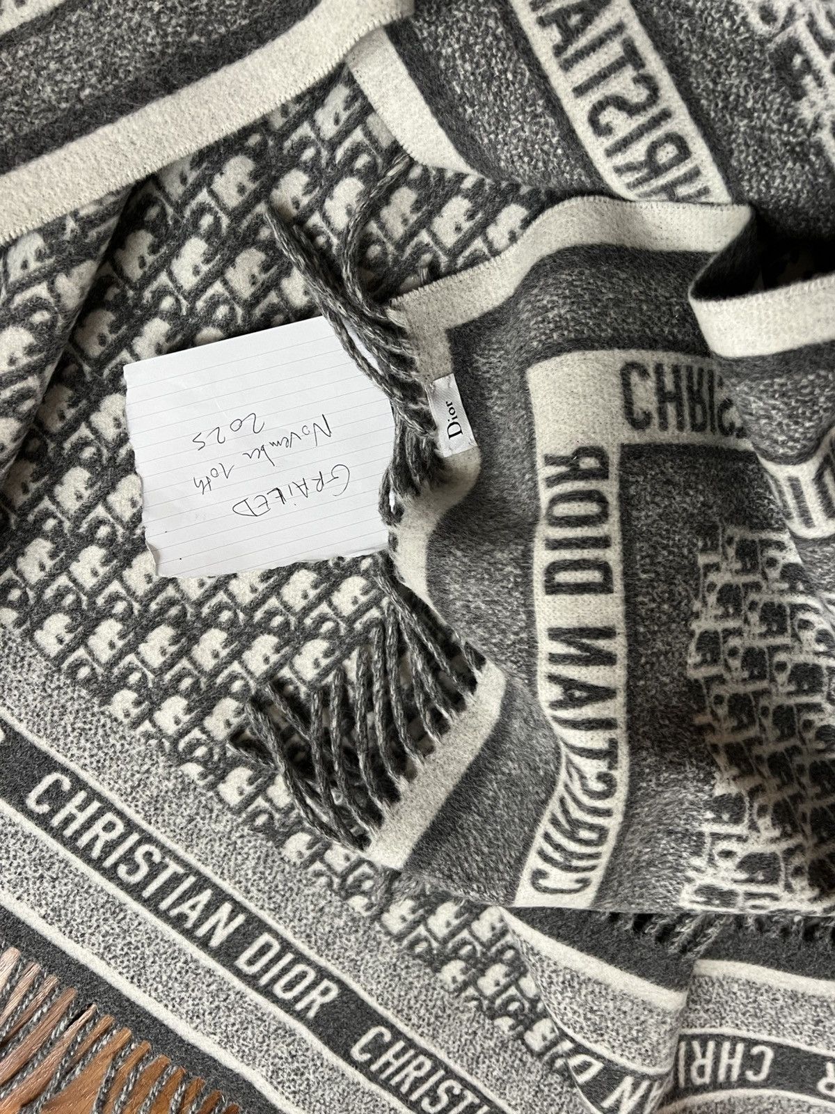 Dior Christian Dior Large Wool Plaid 140x140 Size ONE SIZE - 3 Thumbnail