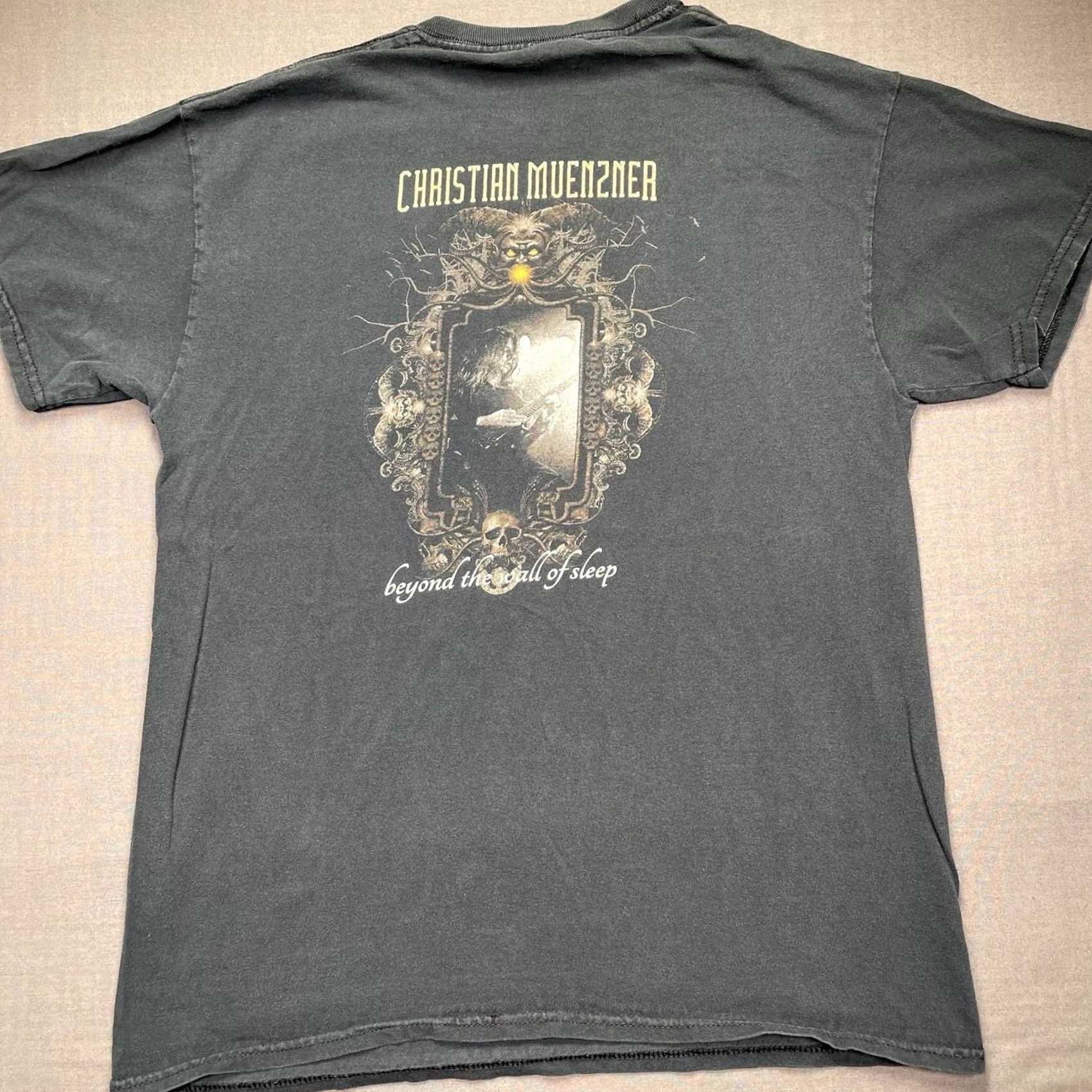 Vintage Christian Muenzner Shirt Men’s Medium Obscura Black Metal Necro Death German Guitarist M & M Mens T-Shirt Size US M / EU 48-50 / 2 - 5 Thumbnail