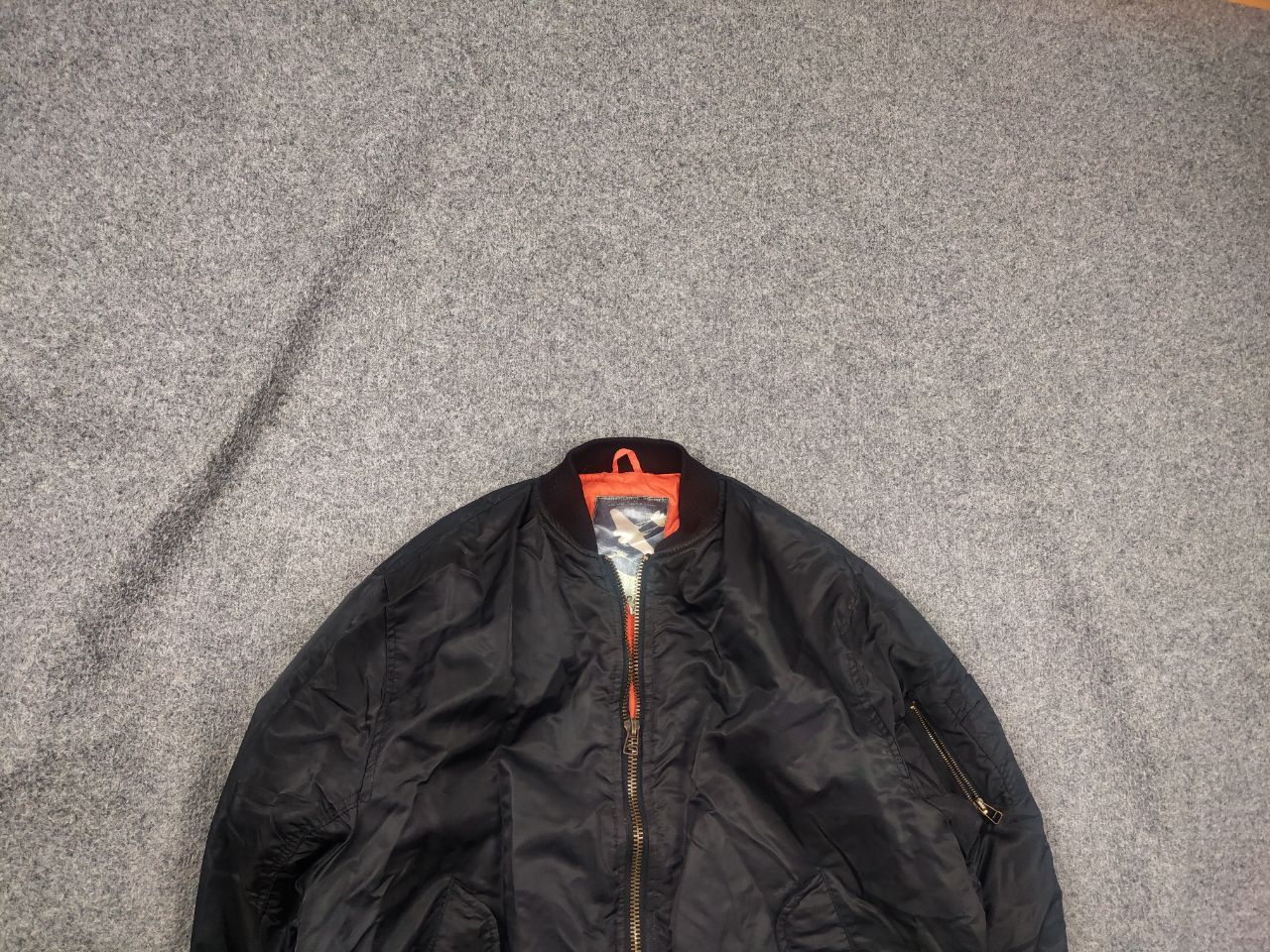 Vintage Vintage 90's MA 1 Intermediate Full Zip Black Bomber Jacket Size US XL / EU 56 / 4 - 1 Thumbnail