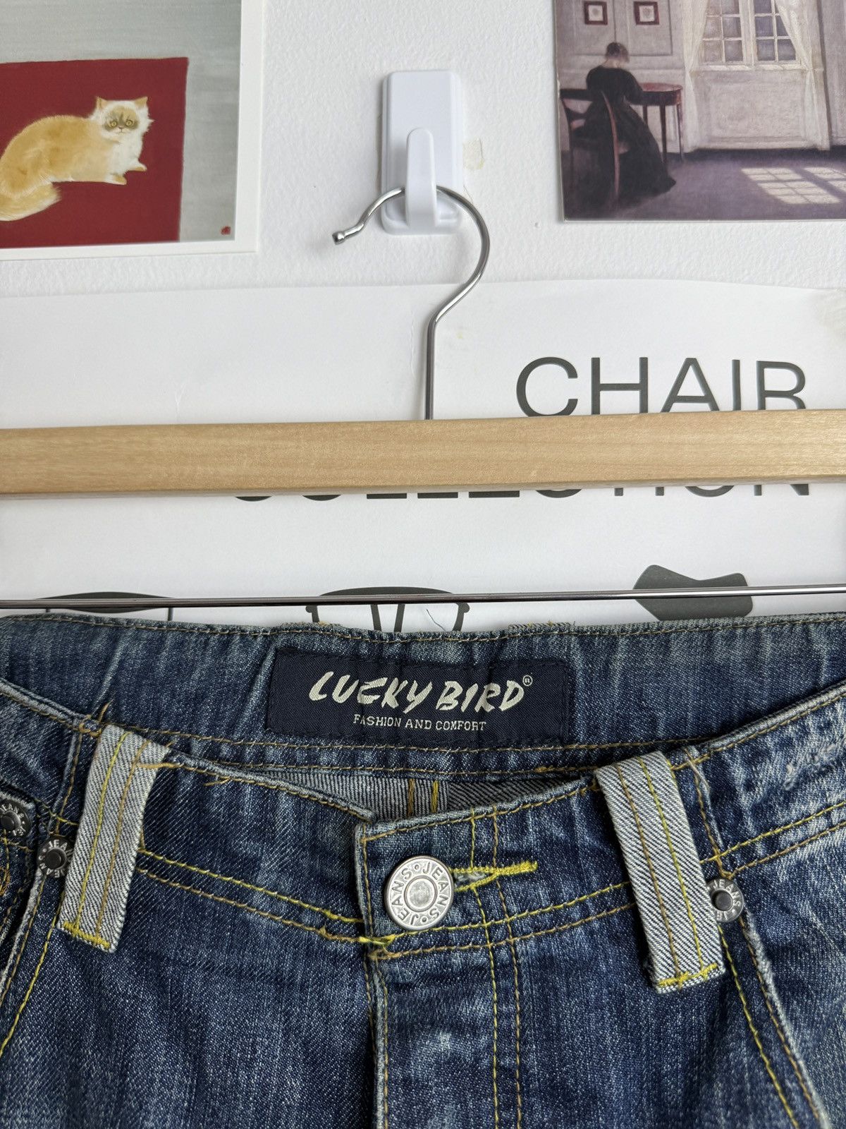 Other Vintage y2k avantgarde Archive Japanese style denim pants 32 Size US 32 / EU 48 - 6 Thumbnail