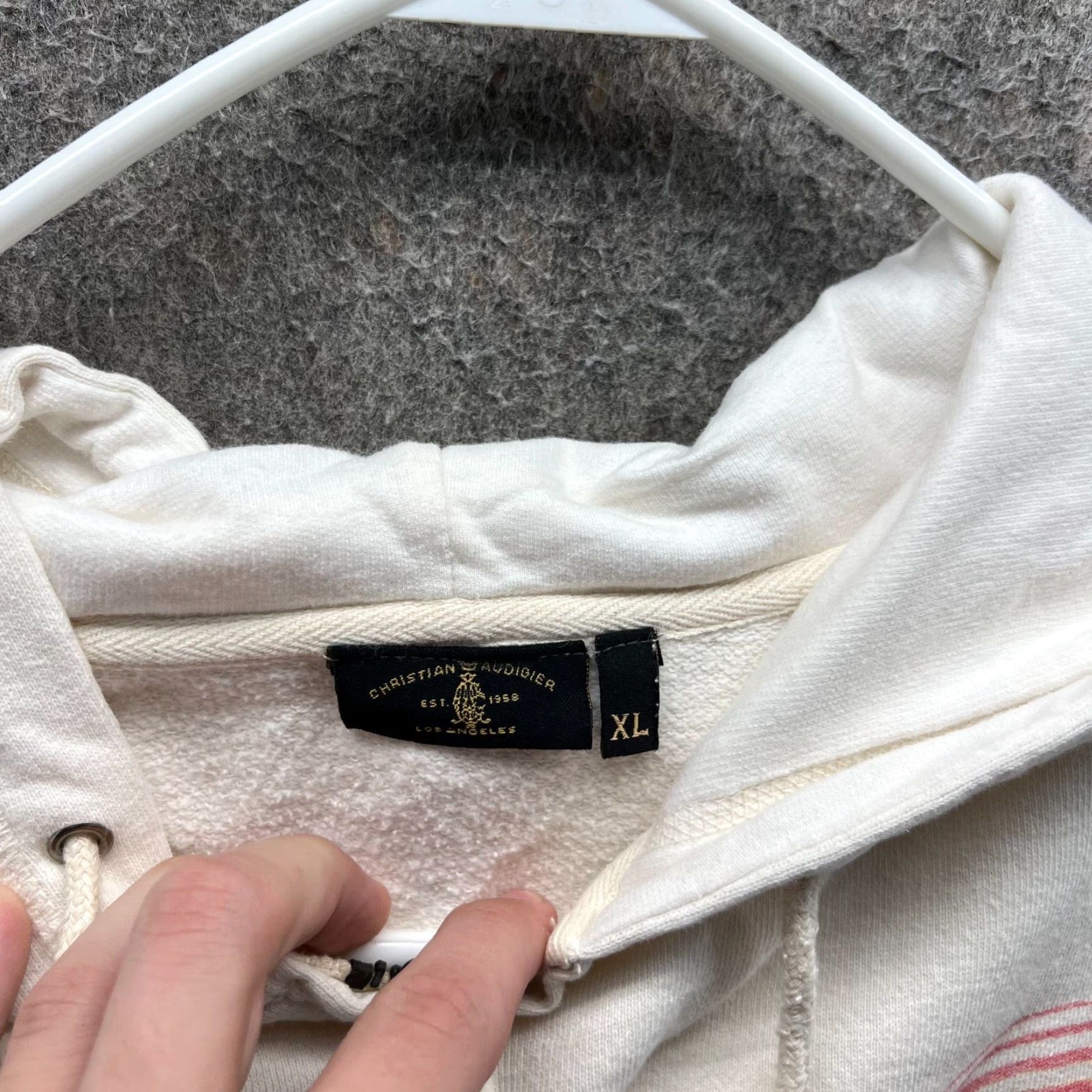 Hereu Christian Audigier Hoodie Mens XL Beige Full Zip Crew Neck Long Sleeve Here Comes The Sun Vintage: No Pattern: Solid Gift: No Size US XL / EU 56 / 4 - 7 Thumbnail