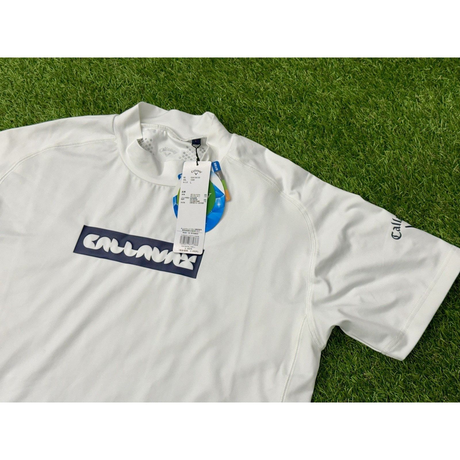 Callaway Callaway Cool Festa Golf Mock Neck Shirt Large White/Blue Size US L / EU 52-54 / 3 - 3 Thumbnail