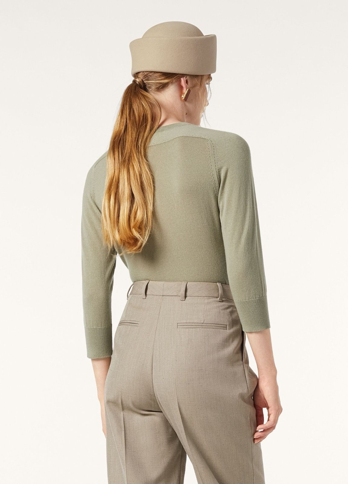 Loro Piana o1srvl11e0526 FAM9050 Piuma Crewneck Sweater Light Green Size XS / US 0-2 / IT 36-38 - 3 Thumbnail