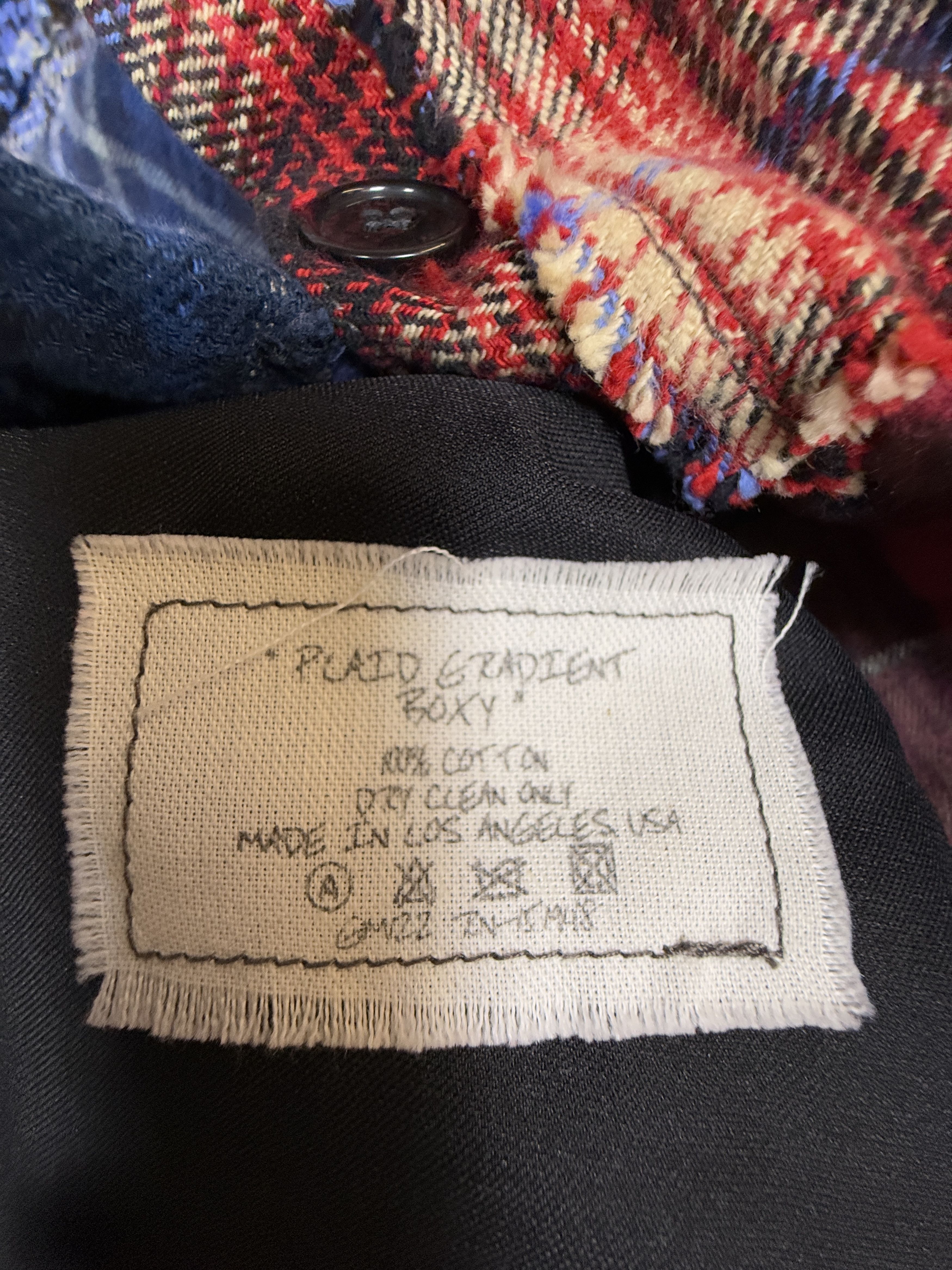 Greg Lauren $1875 Greg Lauren Plaid Gradient Boxy Jacket Size US M / EU 48-50 / 2 - 6 Thumbnail