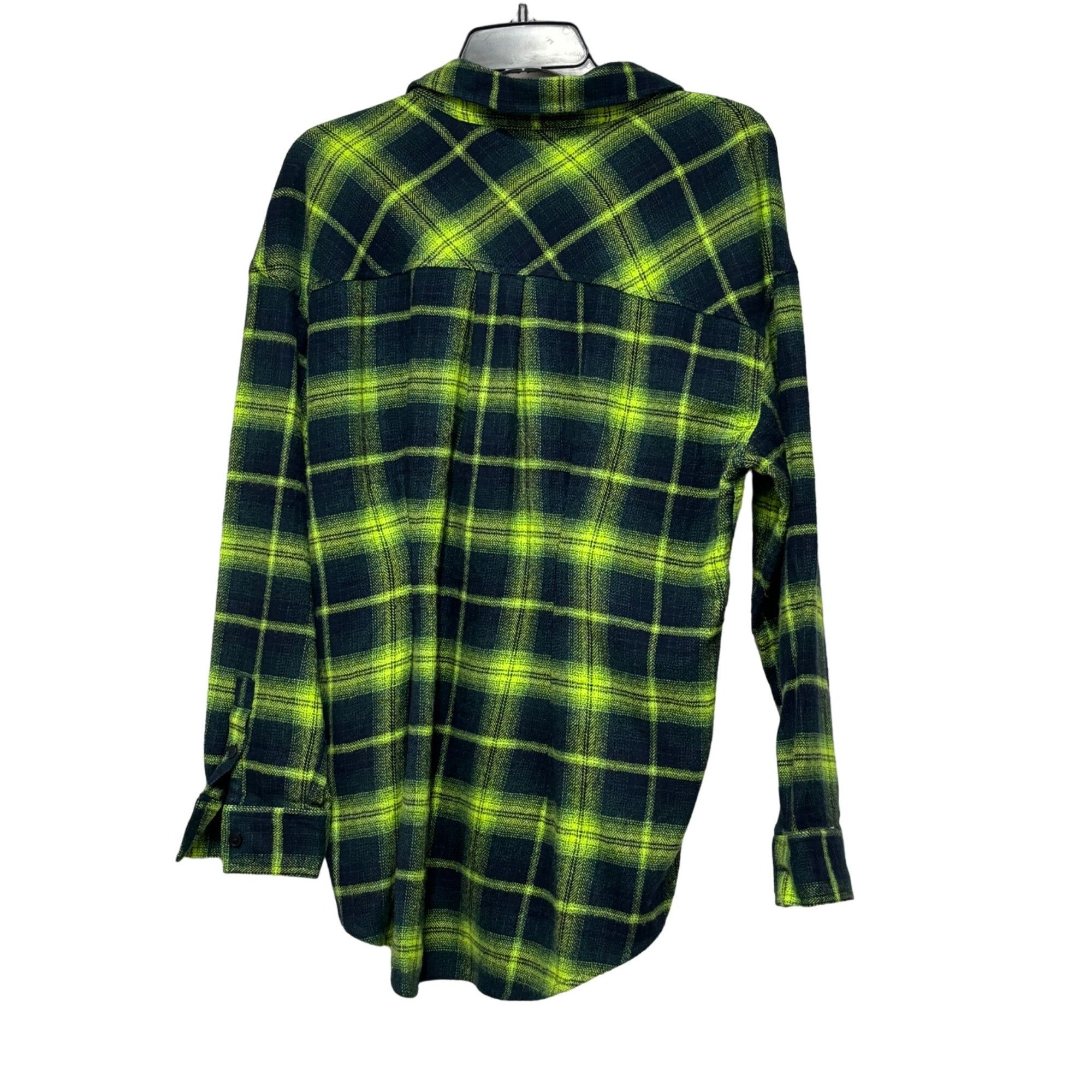 Other BP. Boyfriend Plaid Button-up Shirt in Navy-Green Jess Plaid Size XS / US 0-2 / IT 36-38 - 10 Thumbnail