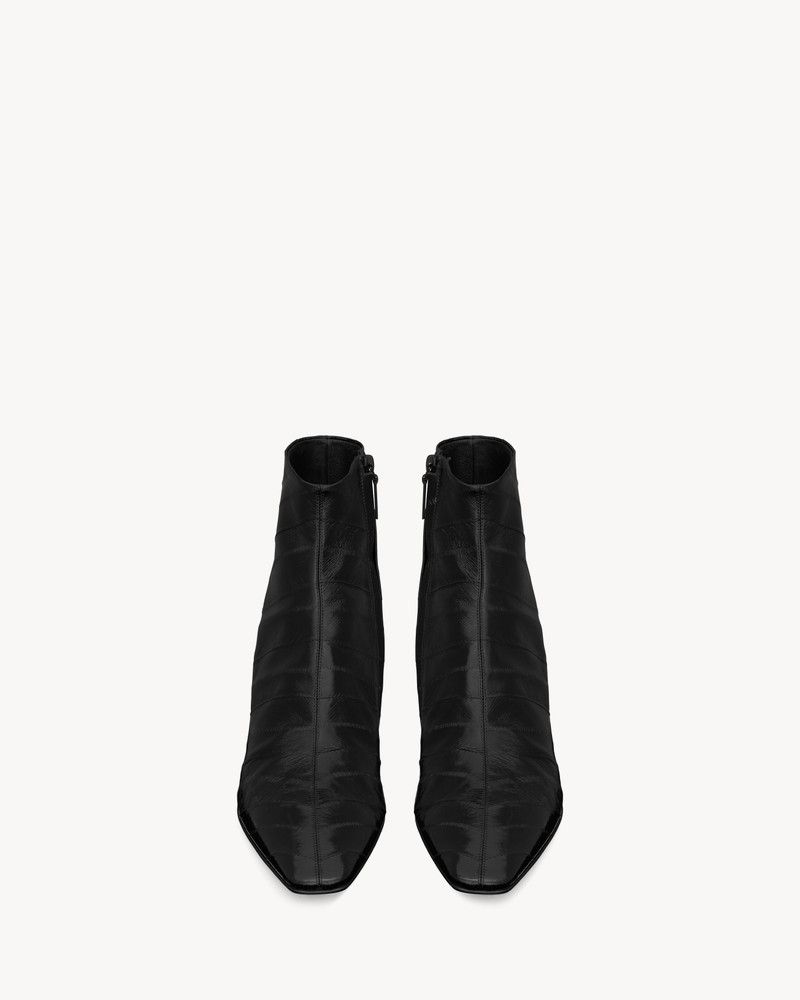 Saint Laurent Paris o1s1wg110126 799794 Paolo Boots in Eel in Black Size US 10 / EU 43 - 2 Thumbnail