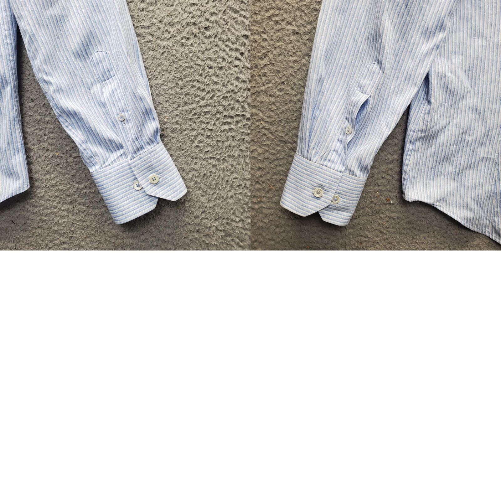 BUGATCHI Bugatchi Uomo Shirt Mens M Multi Striped Shaped Fit Long Sleeve Collar Button Up Size US M / EU 48-50 / 2 - 8 Thumbnail
