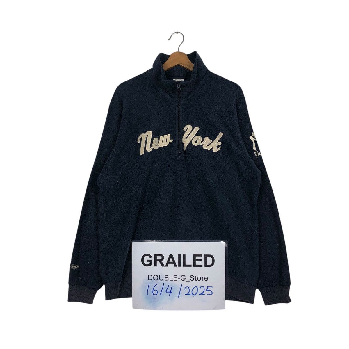 MLB × New York Yankees × Uniqlo 📌Vintage Fleece Half Zipper Jacket Mlb New York Yankees Size US L / EU 52-54 / 3 - 1 Thumbnail