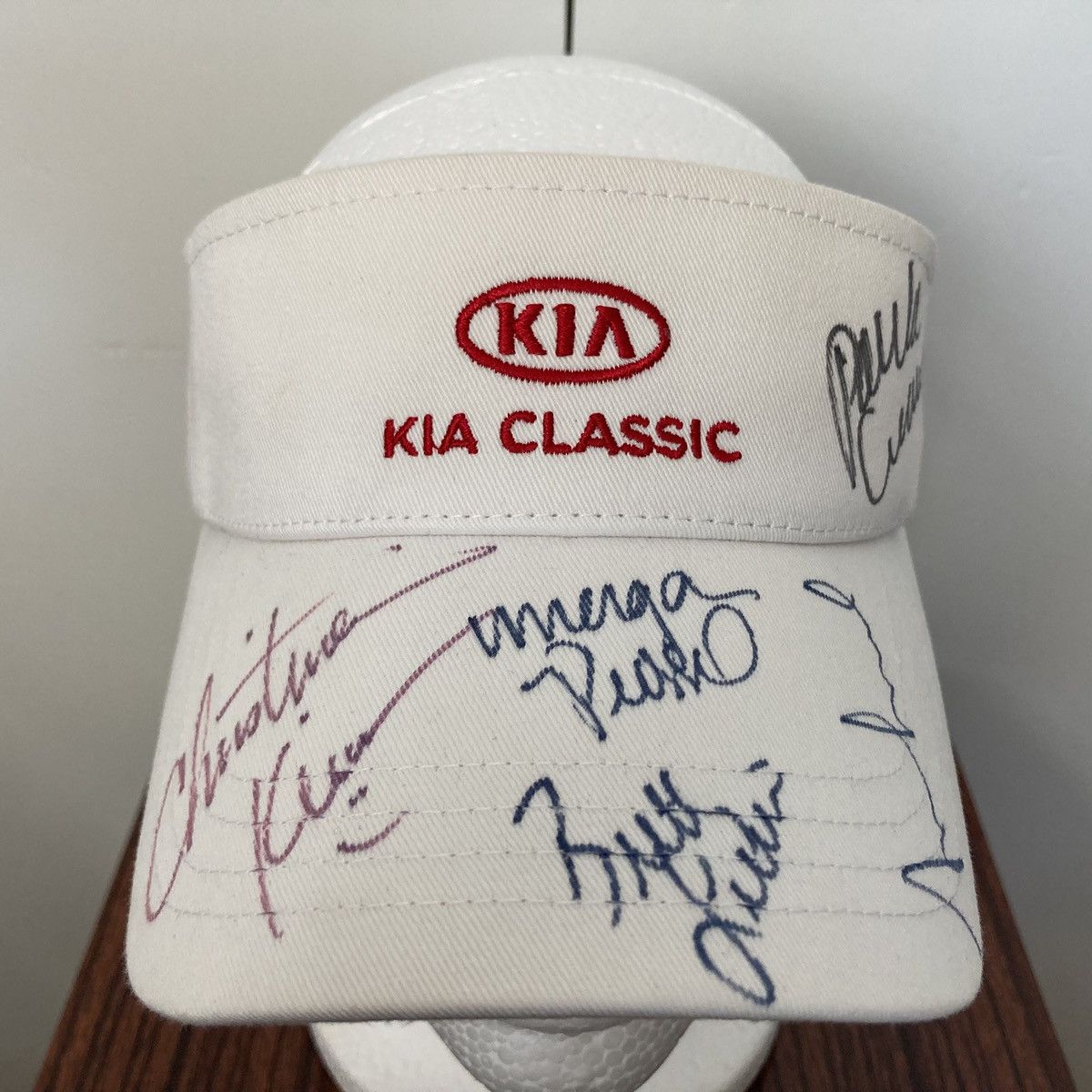 Imperial LPGA KIA CLASSIC GOLF VISOR CAP HAT SIGNED PAULA CREAMER KIM Size ONE SIZE - 1 Thumbnail