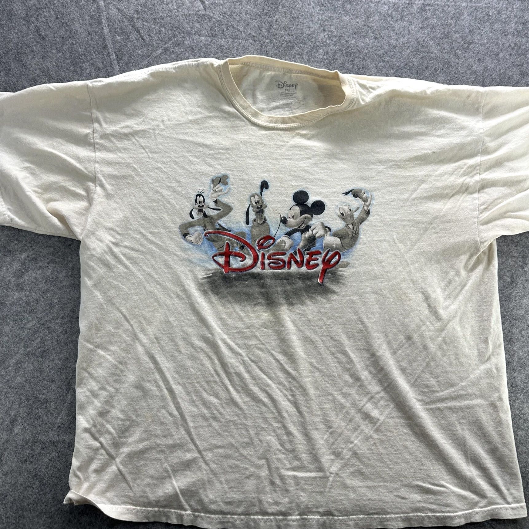 Disney Disney Shirt 2XL Mens White Mickey Mouse Goofy Pluto Donald Graphic Cartoon Size US XXL / EU 58 / 5 - 3 Thumbnail
