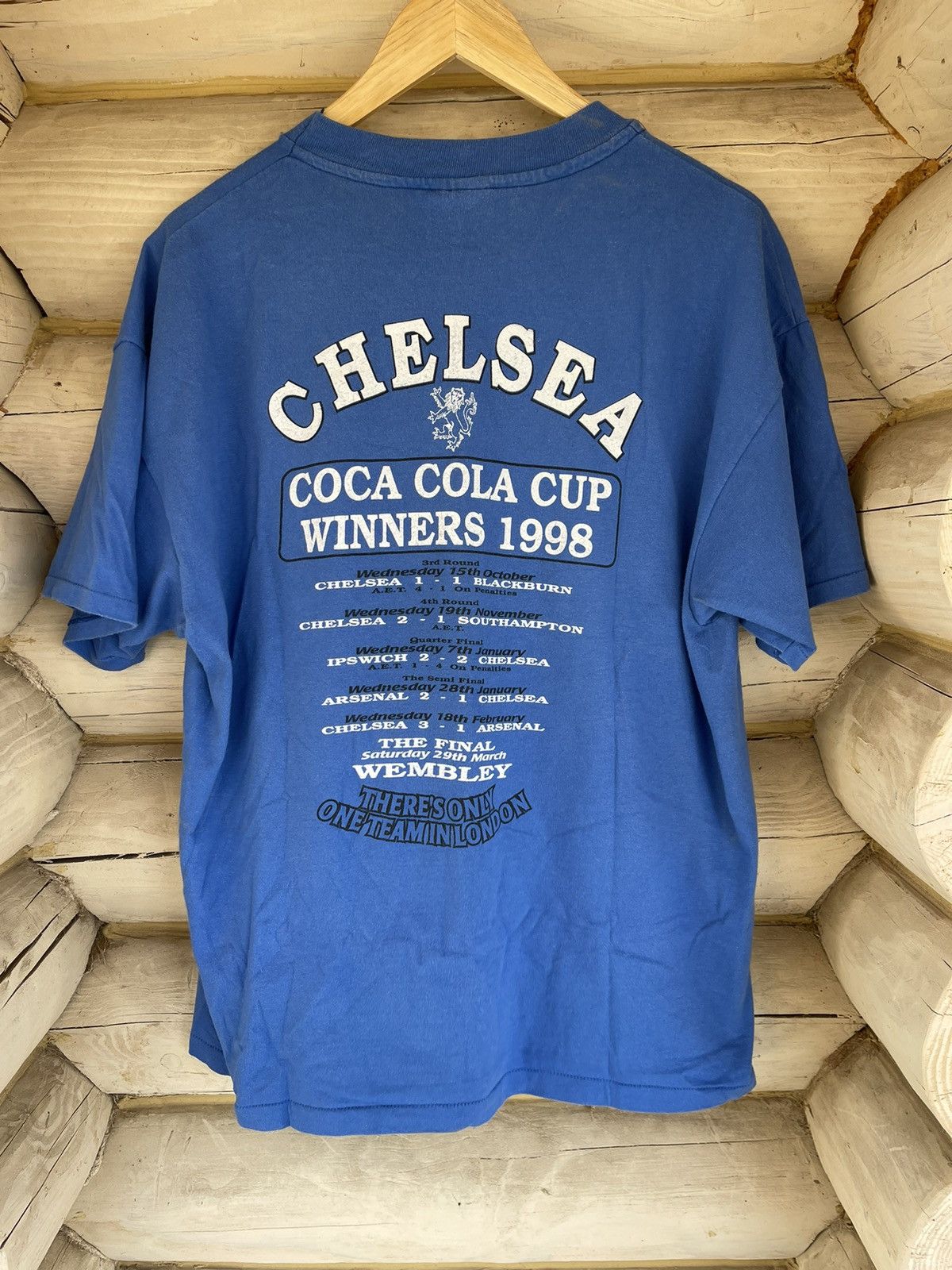 Chelsea Soccer 1998 Chelsea Vintage Coca Cola Cup Winners t-shirt rare Size US XL / EU 56 / 4 - 7 Thumbnail