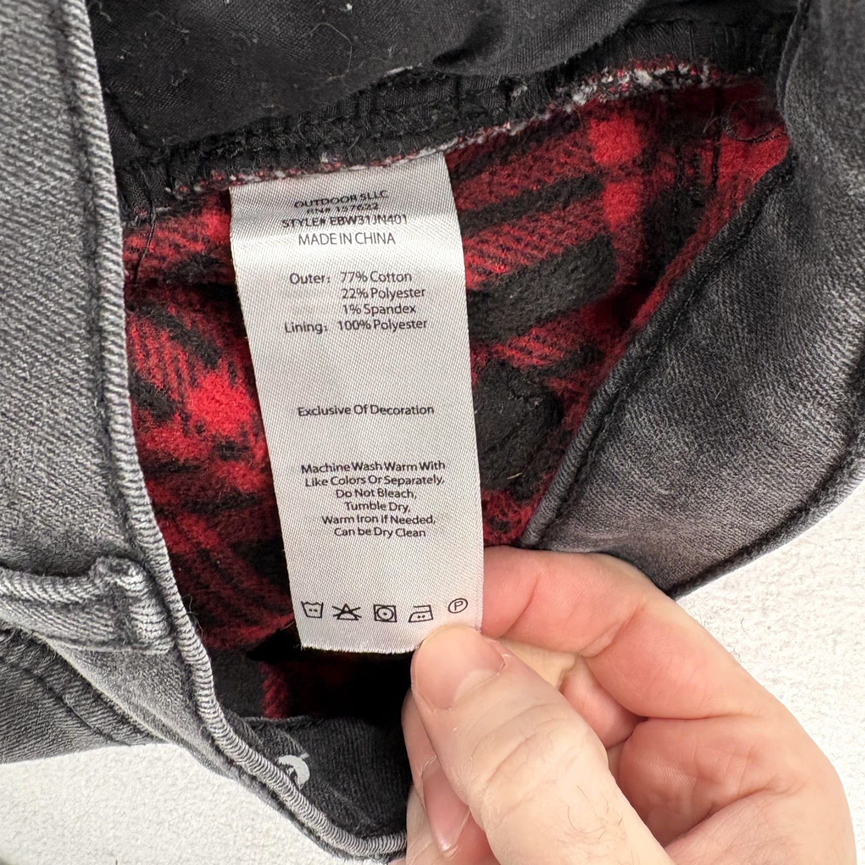 Eddie Bauer Eddie Bauer Jeans Womens 14 Gray Charcoal Wash Boyfriend Relaxed Lined Insulated Denim 5-Pocket Pockets Zip Rise High Womens Size 36" / US 14 / IT 50 - 5 Thumbnail