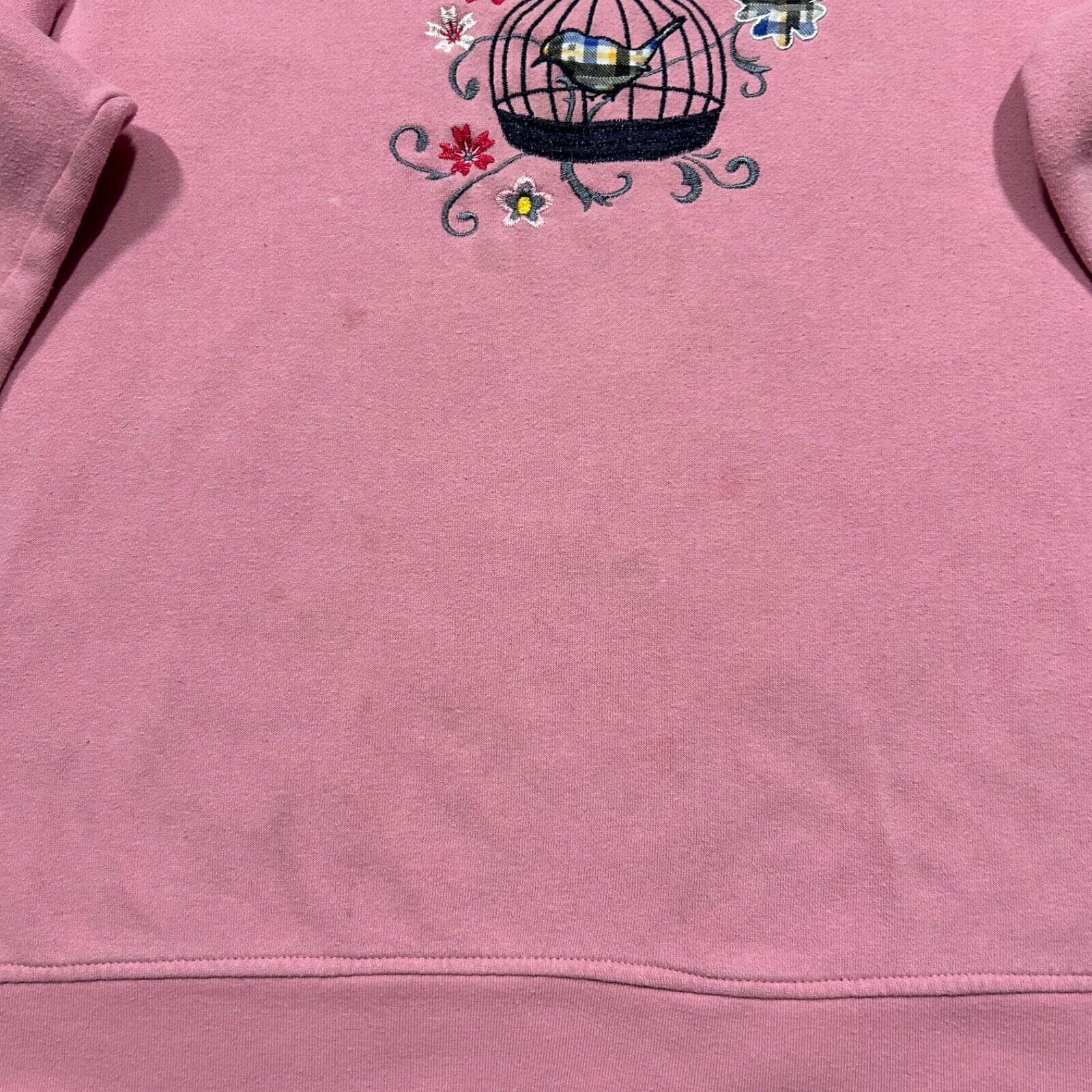 Vintage Vintage 90s Collared Sweatshirt Cute Bird Crewneck Pullover Size ONE SIZE - 4 Thumbnail