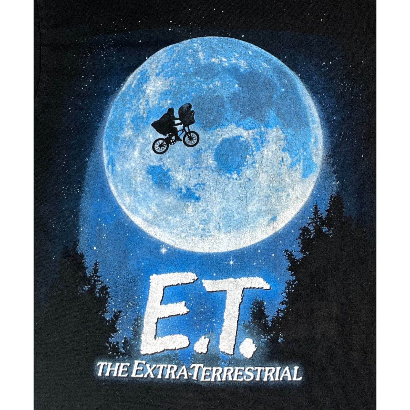 Vintage E.T. The Extra-Terrestrial Unisex Adult T-Shirt Sz M Black Cotton Crew Neck Short Sleeve Graphic "E.T." Movie Theme Vintage/Pre-owned Size US M / EU 48-50 / 2 - 3 Thumbnail