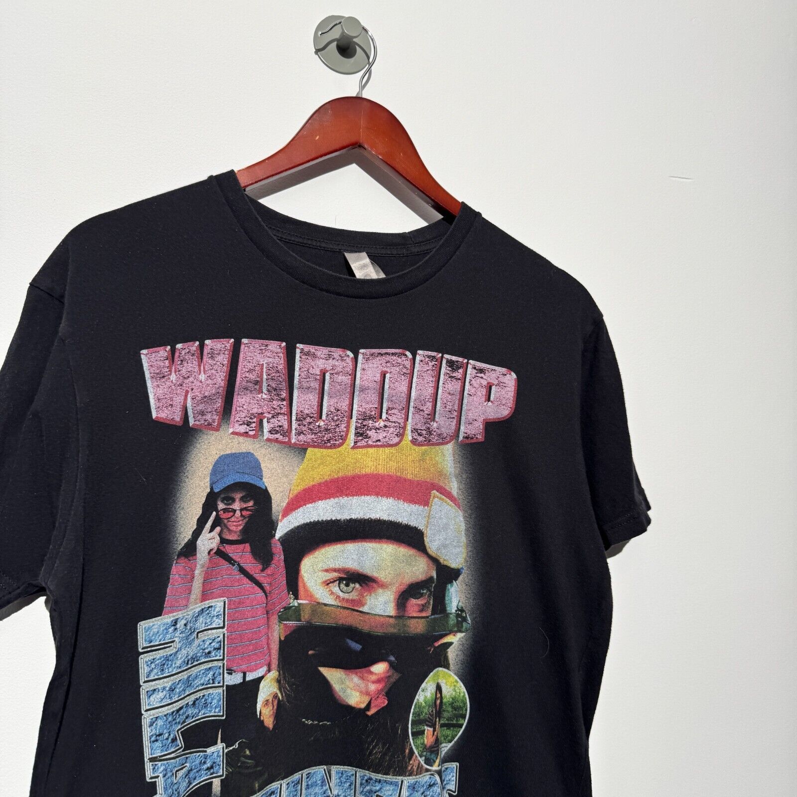 Vintage Vintage Unisex Black Cotton T-Shirt Size M Regular Fit Size US M / EU 48-50 / 2 - 4 Thumbnail