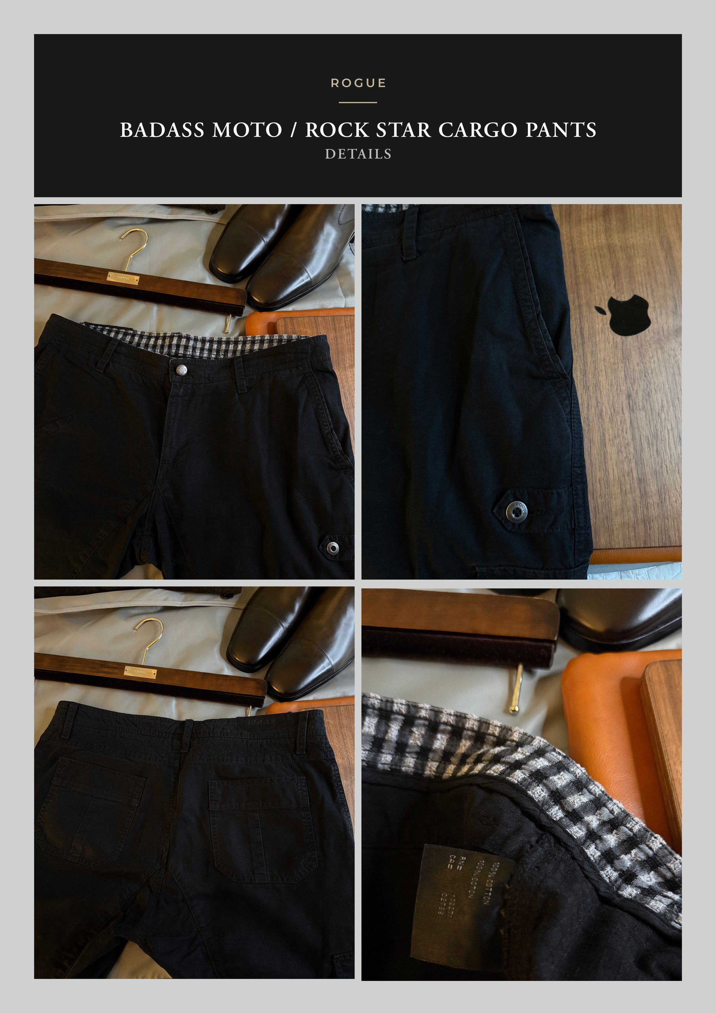 Rogue Effortless Cool Rare ROGUE Cargo Pants, Badass Details Size US 33 - 19 Thumbnail