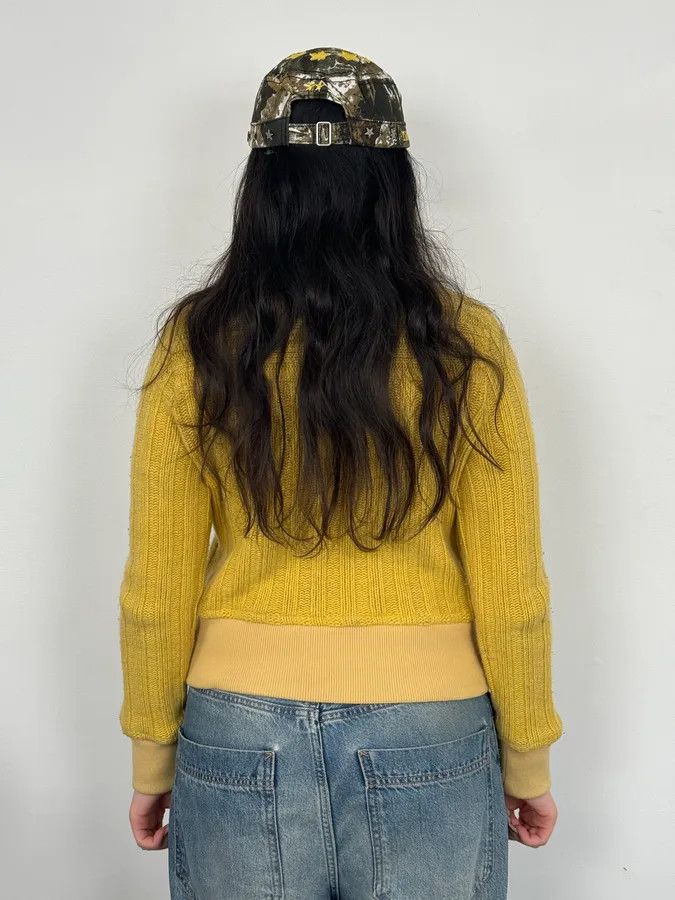 Moschino 2000s Moschino Wool Yellow Buttoned Jacket Size S / US 4 / IT 40 - 4 Thumbnail