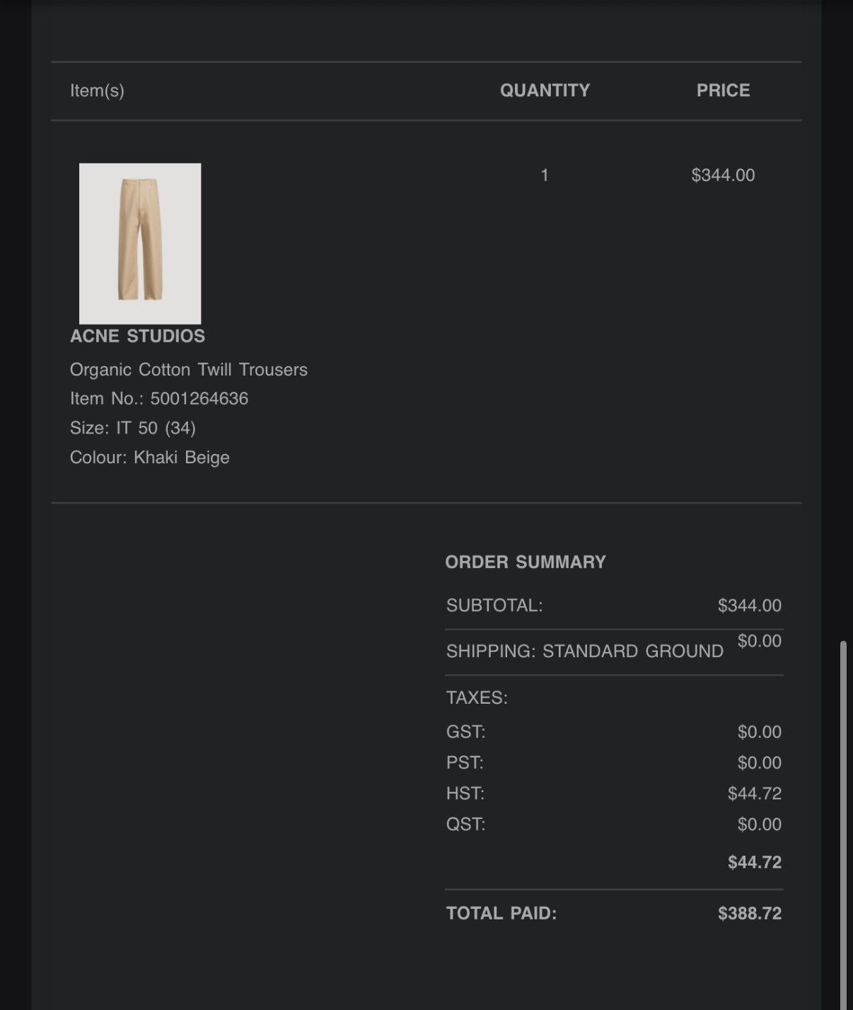 Acne Studios Acne Studios Organic Cotton Twill Beige Trousers Size US 34 / EU 50 - 12 Thumbnail