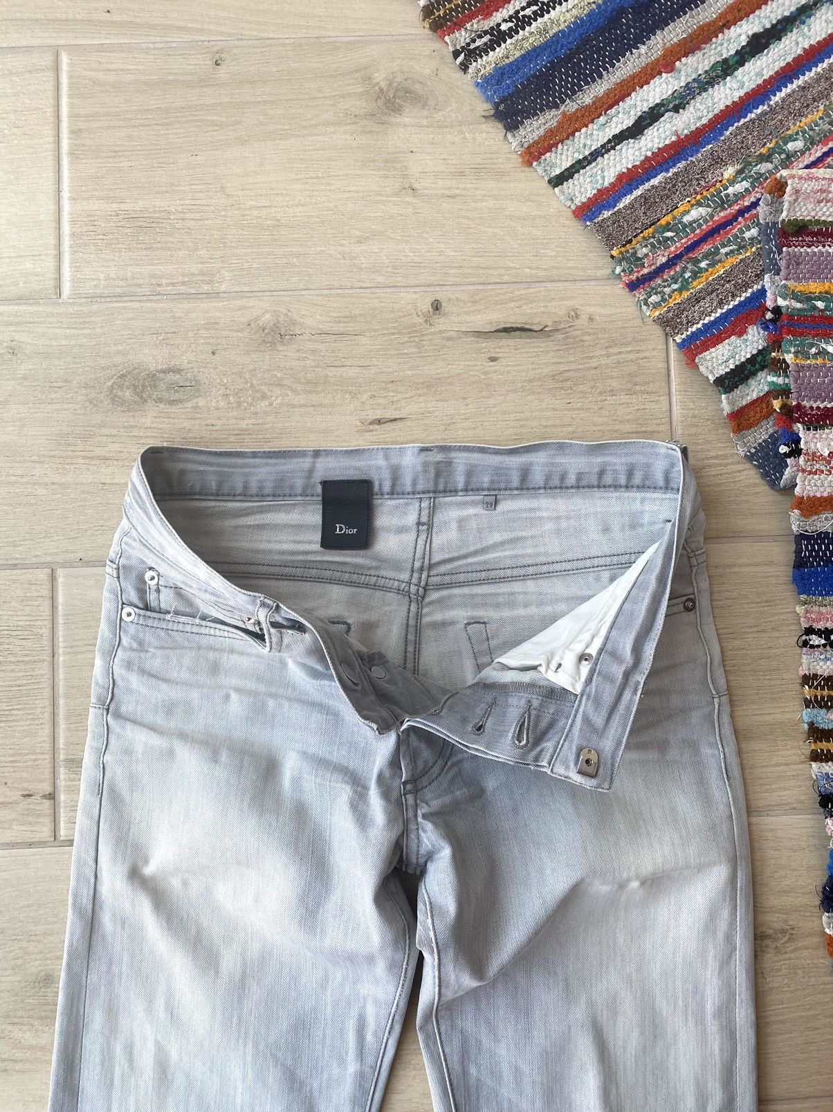 Dior SS06 Dior Homme by Hedi Slimane Grey “Damage” Wash Denim Size US 30 / EU 46 - 9 Thumbnail