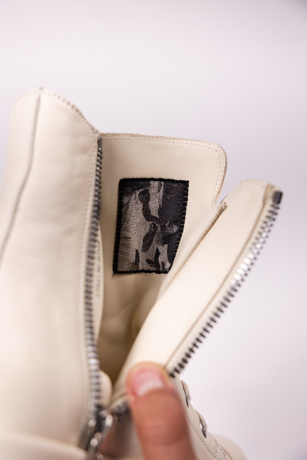Rick Owens × Rick Owens Drkshdw Rick Owens DRKSHDW Leather High Top Sneakers Size US 5 / IT 35 - 10 Thumbnail