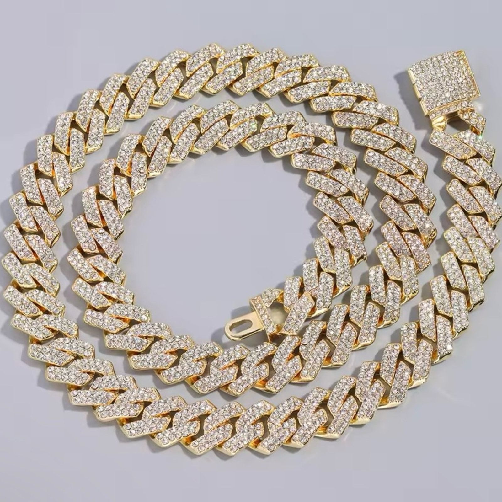 Other Cuban Link Chain For Women Iced Out Necklace 24” Size ONE SIZE - 5 Thumbnail