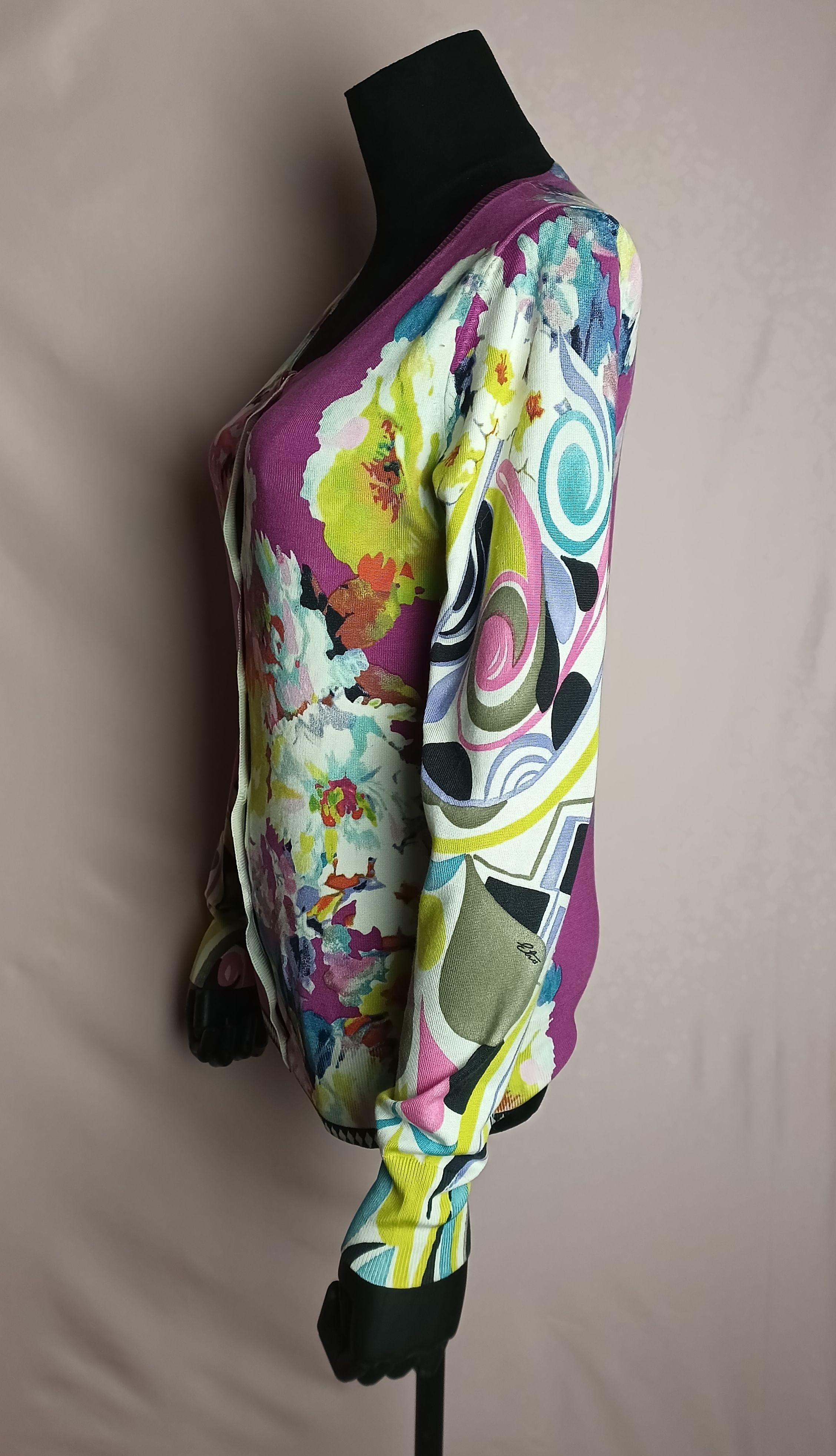 Etro ETRO Milano Silk Blend Cardigan Floral Abstract Print Size M / US 6-8 / IT 42-44 - 3 Thumbnail