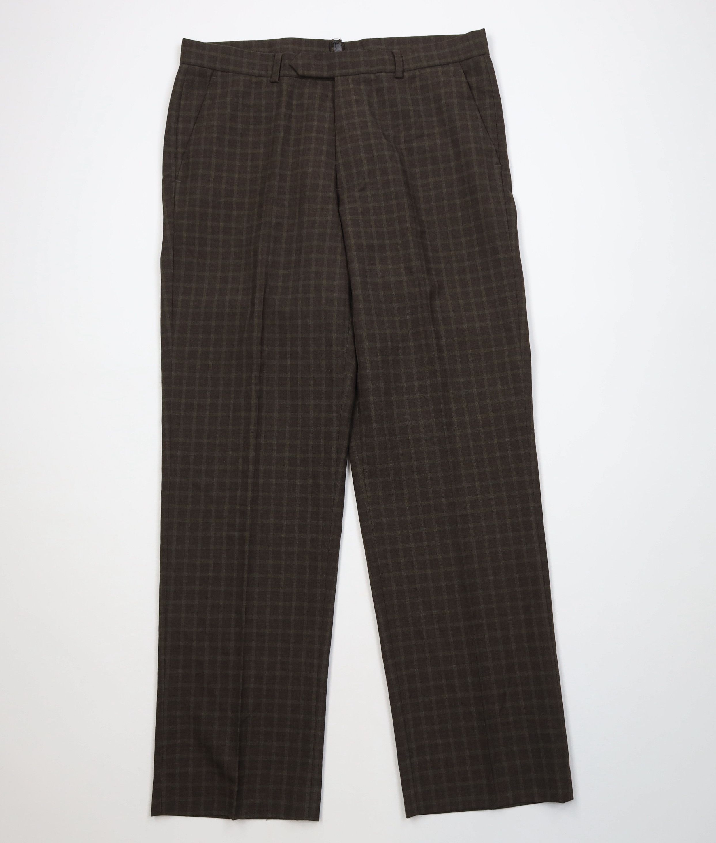 Vintage Vintage Y2K Streetwear Wide Leg Chino Pants Brown Plaid Size US 34 / EU 50 - 1 Thumbnail