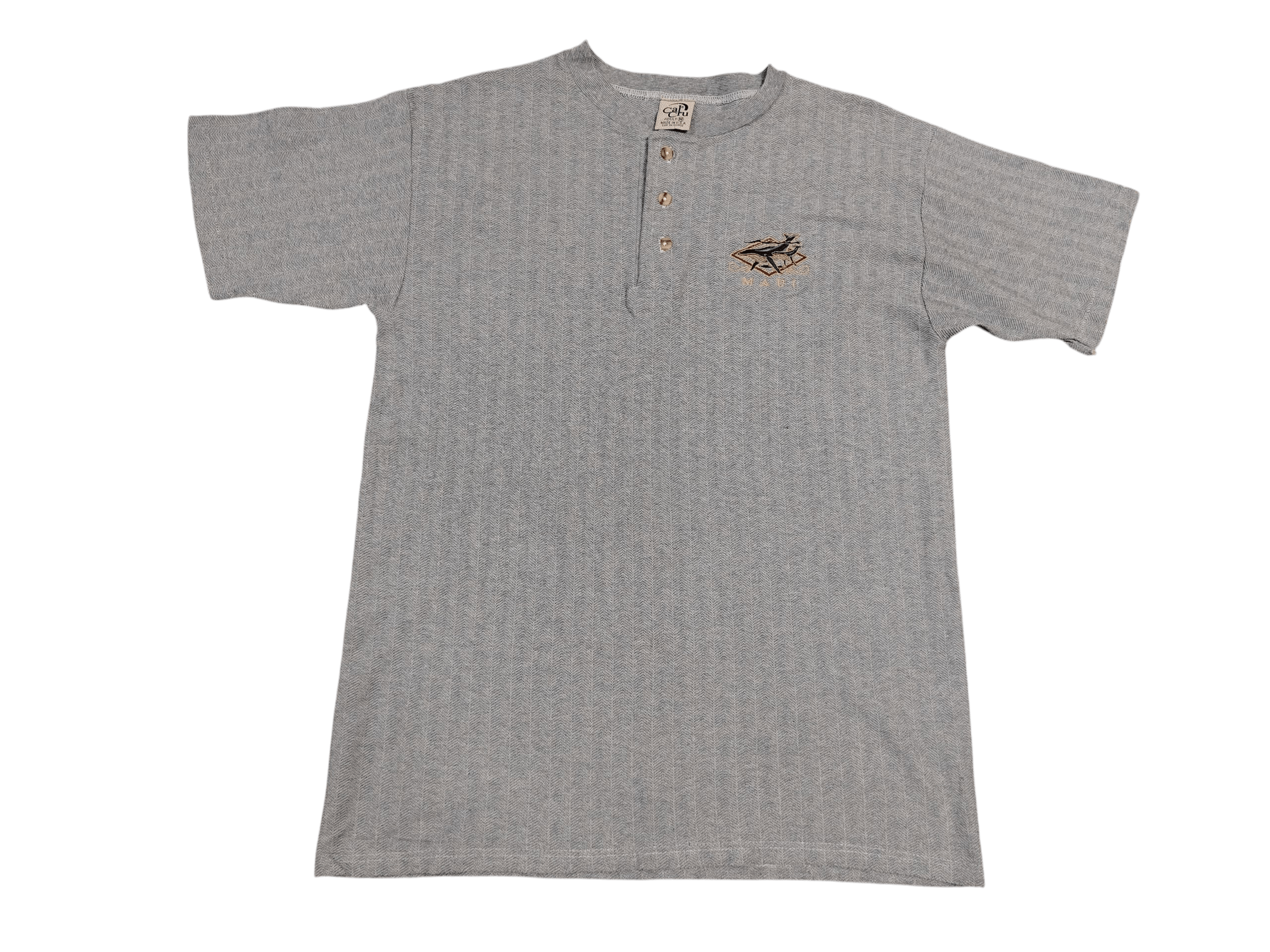Maui and Sons Vintage Cal Cru Maui Henley Cotton Herringbone Size US M / EU 48-50 / 2 - 1 Thumbnail