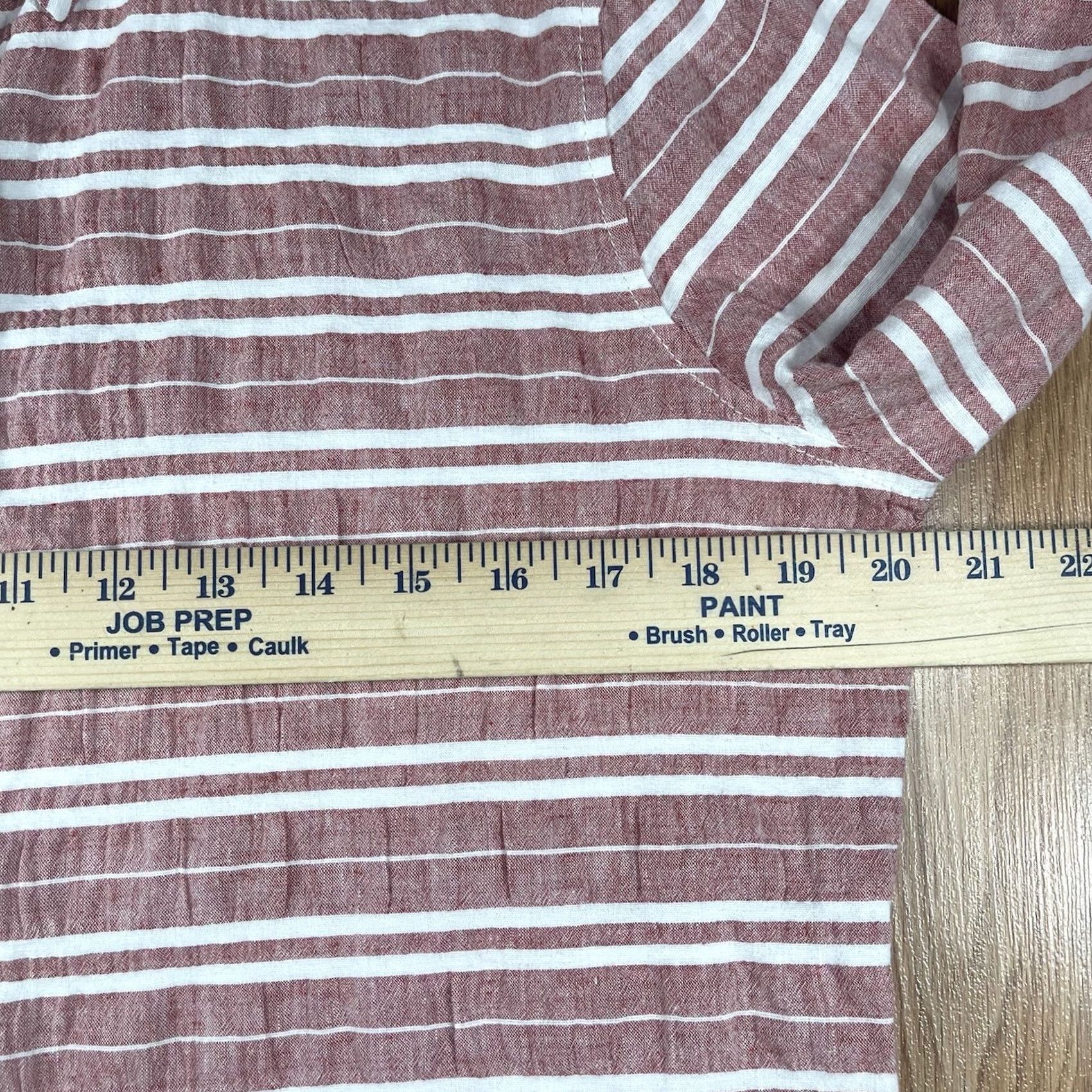Jones New York JNY Jones NY Linen Blend Striped Long Roll Tab Sleeve Button Up Shirt Womens M Pink Shirt Ladies M Size M / US 6-8 / IT 42-44 - 6 Thumbnail