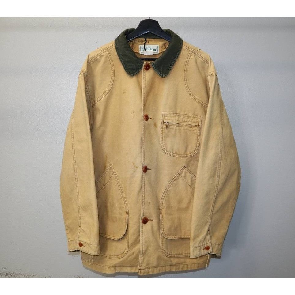 L.L. Bean VINTAGE 90s LL Bean Men's Beige Chore Jacket Size US L / EU 52-54 / 3 - 1 Thumbnail