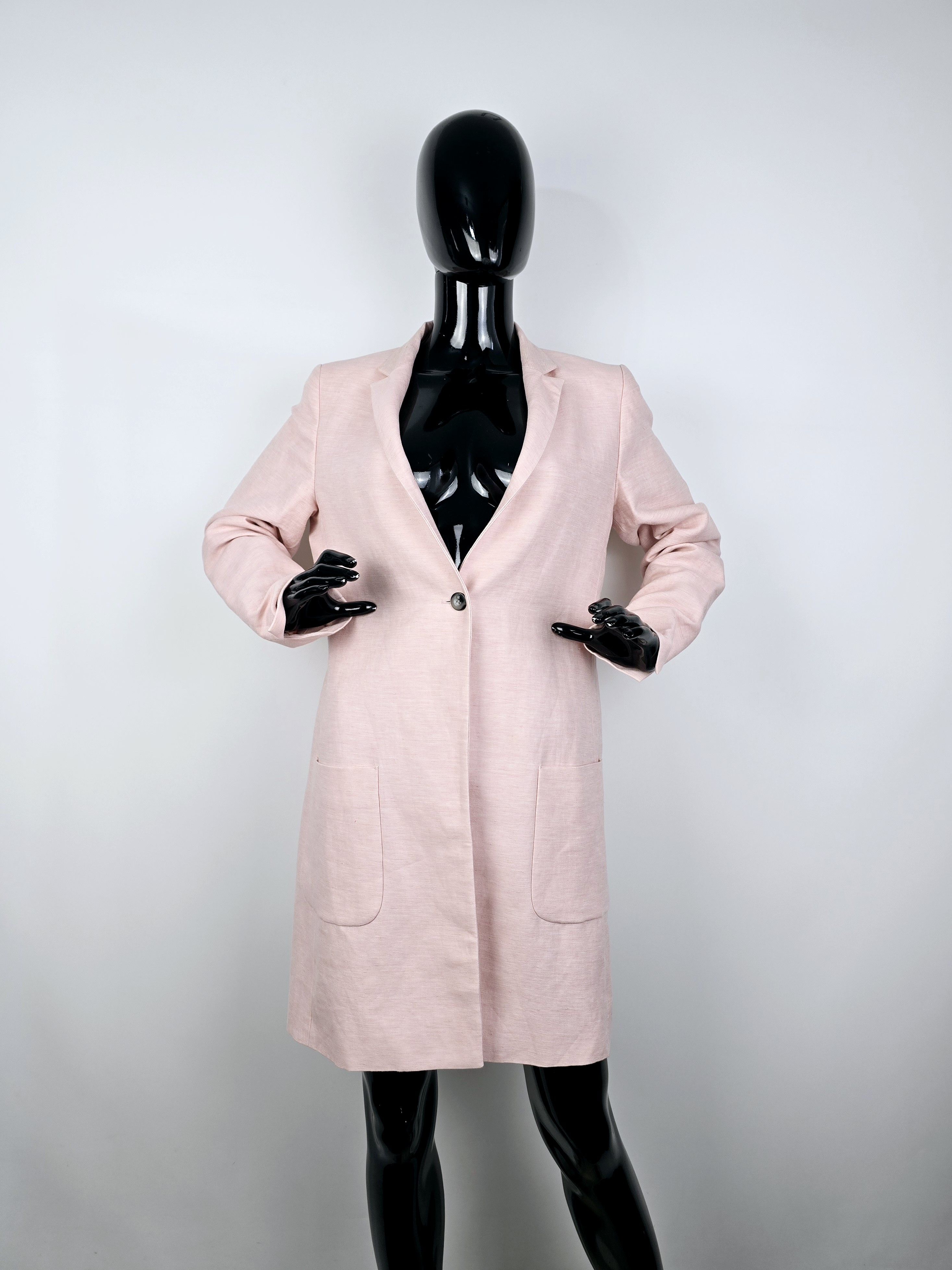 Purdey Purdey Pink Blazer Coat, Cotton/Linen Blend, Size EU 38 Size S / US 4 / IT 40 - 1 Thumbnail